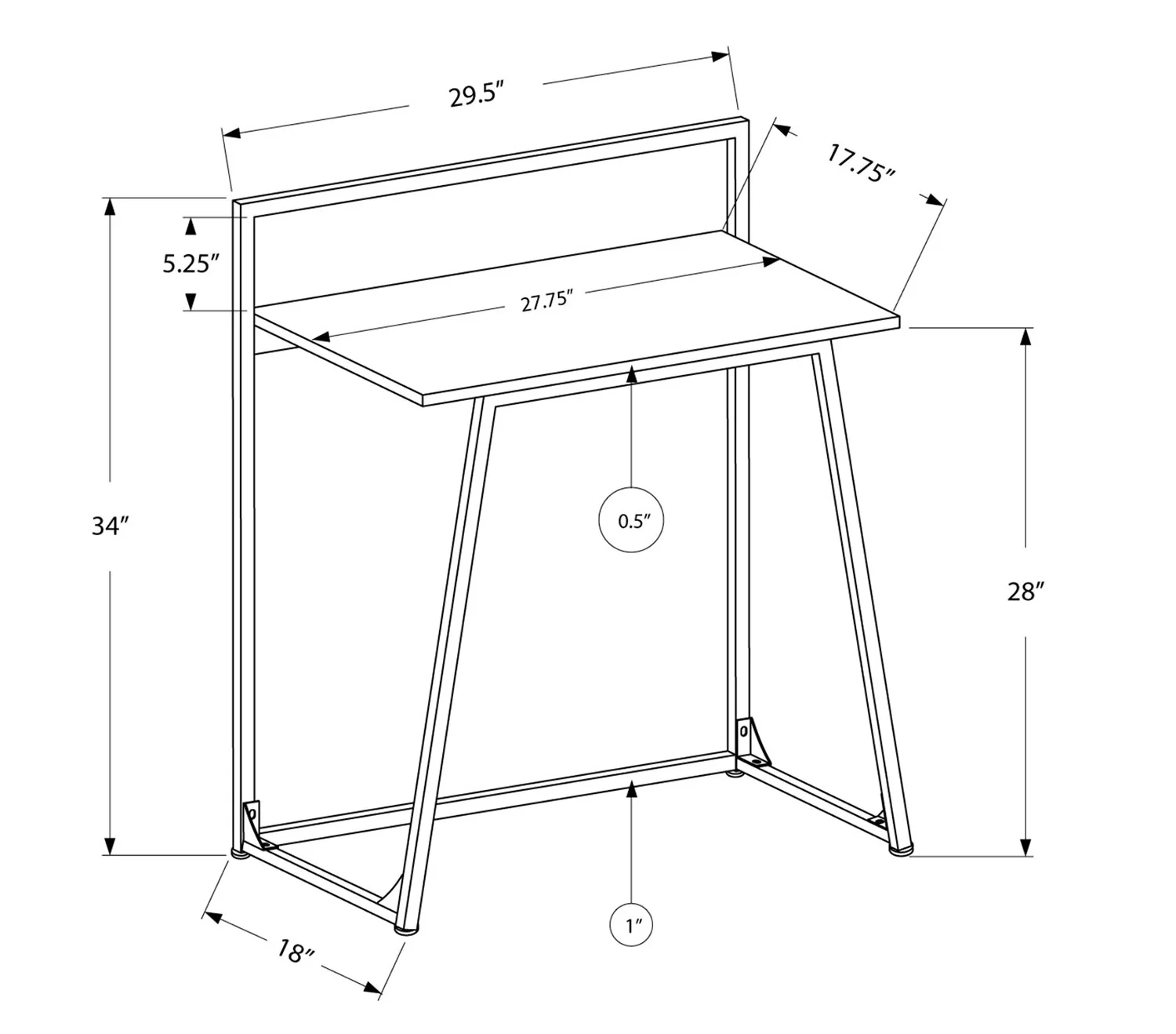 Klamath Juvenile Desk - Black - Image 4