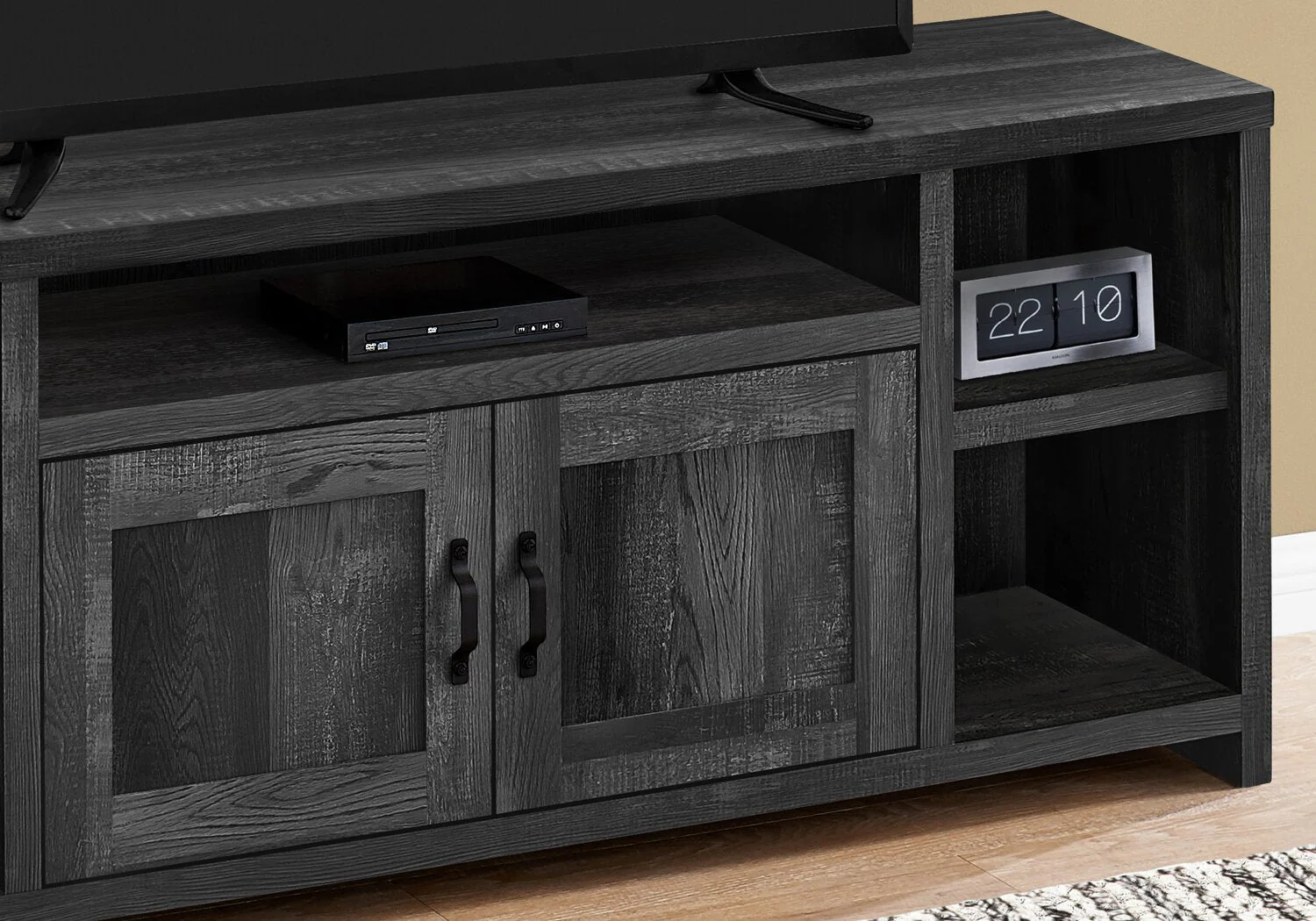 Klondike 60" TV Stand - Black - Image 3