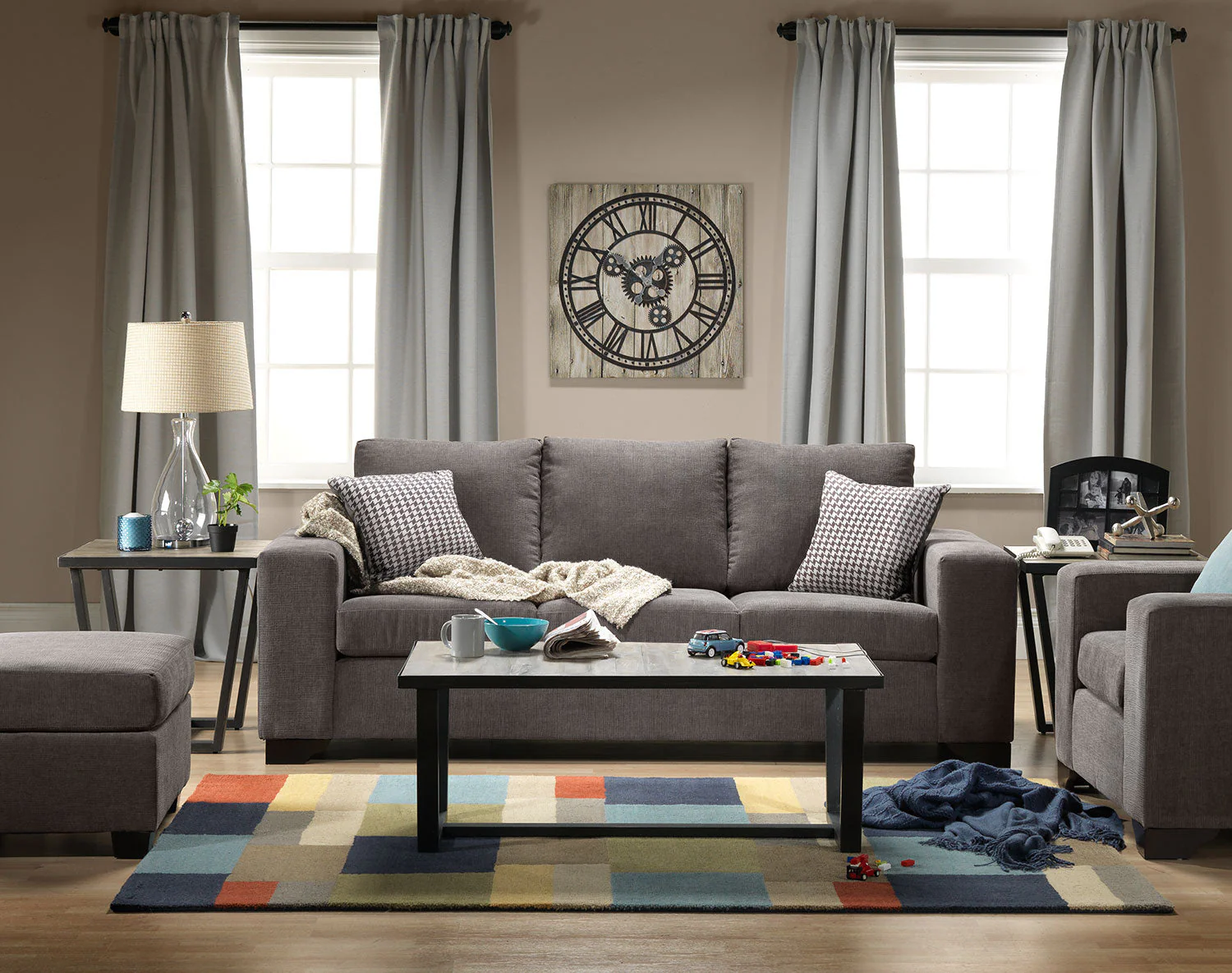 Knox Ottoman - Grey - Image 2