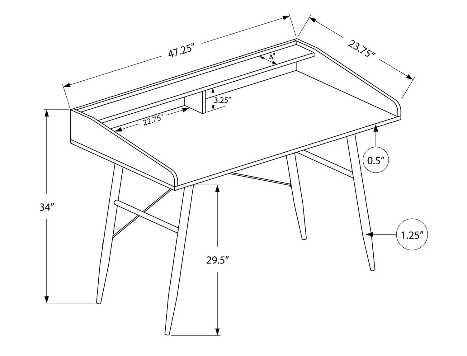 Kornman Desk - Taupe - Image 7