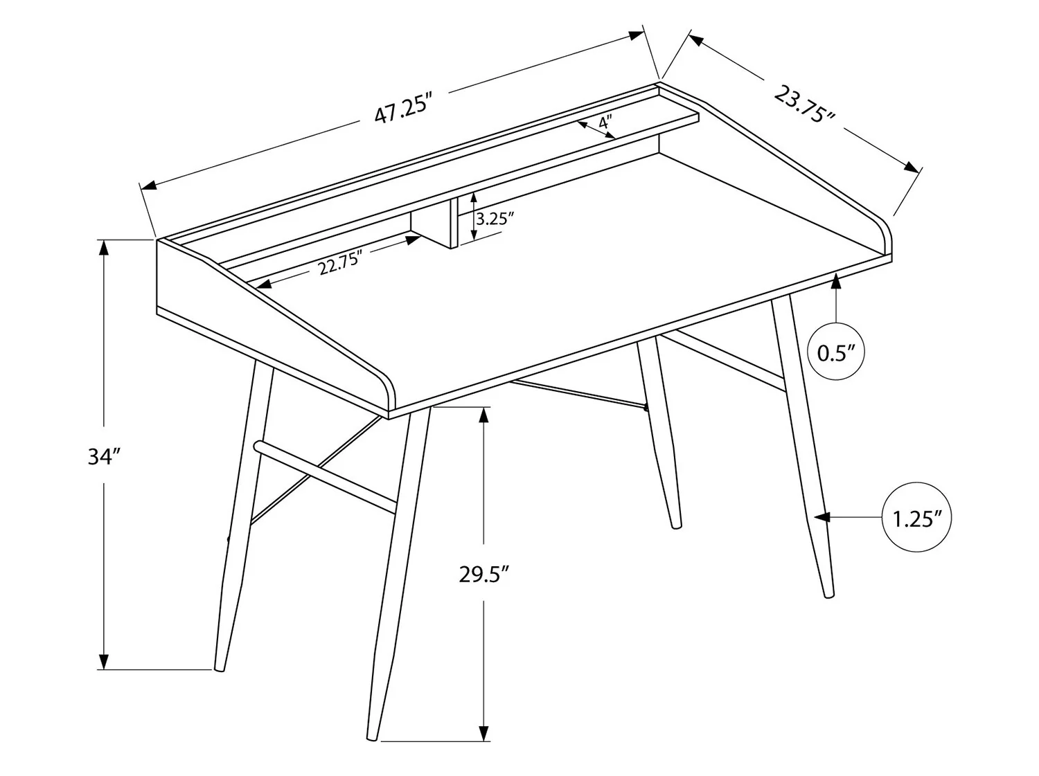 Kornman Desk - White - Image 7