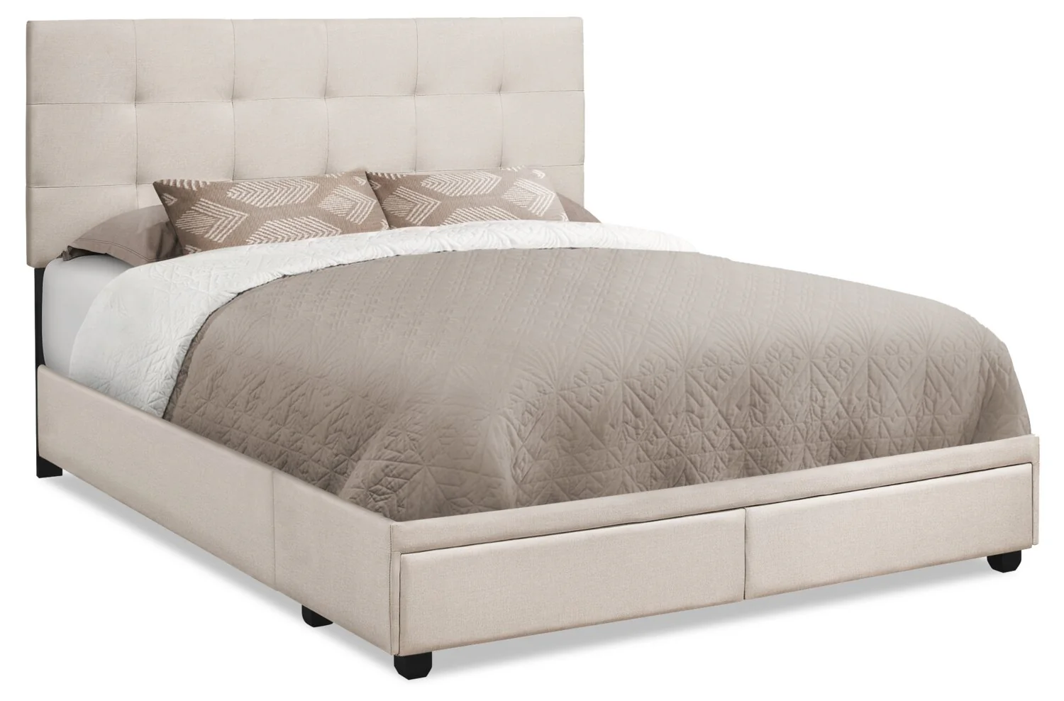 Lamont Queen Bed with Storage - Beige