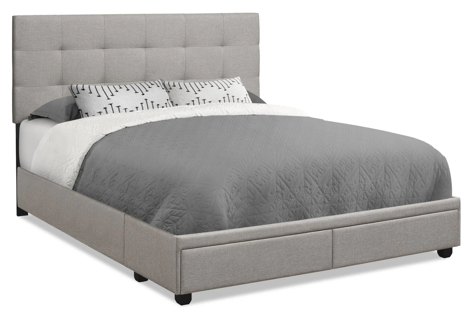 Lamont Queen Bed with Storage - Grey
