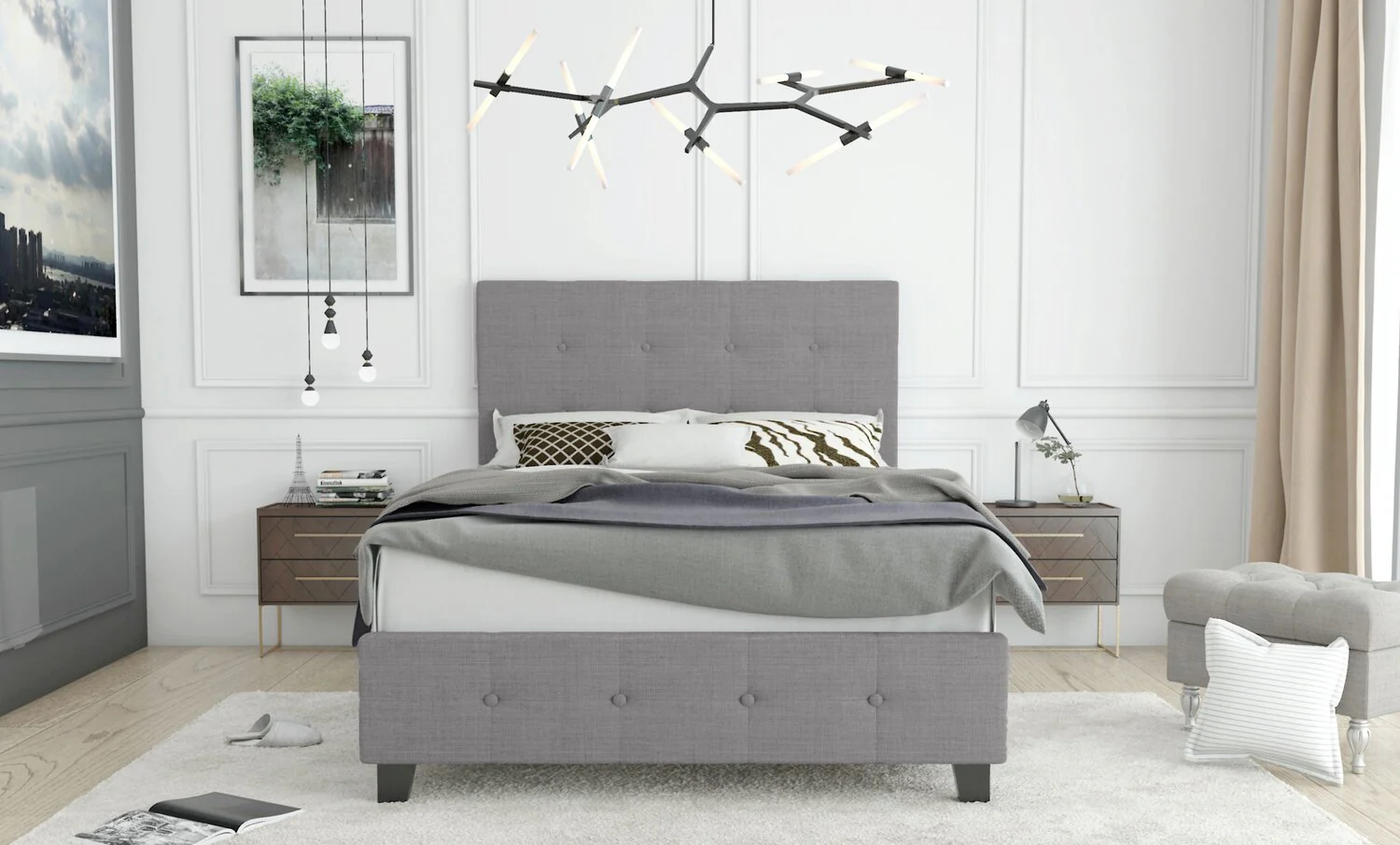 Laramie Full Bed - Grey - Image 5