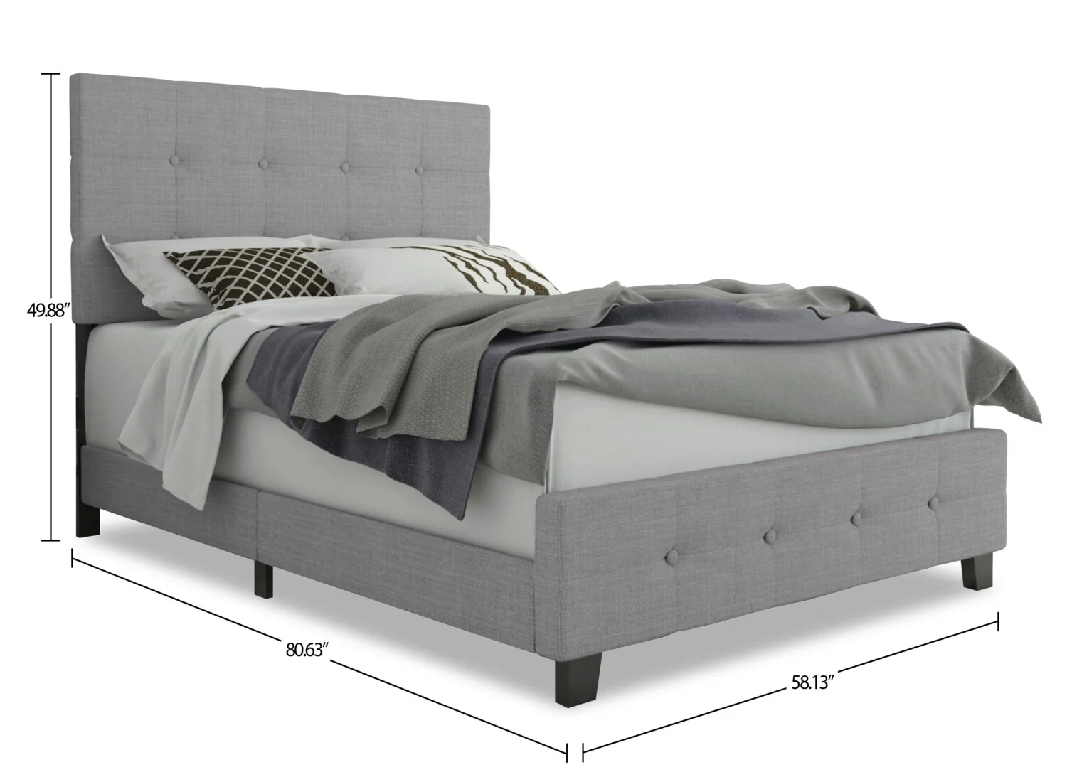 Laramie Full Bed - Grey - Image 7