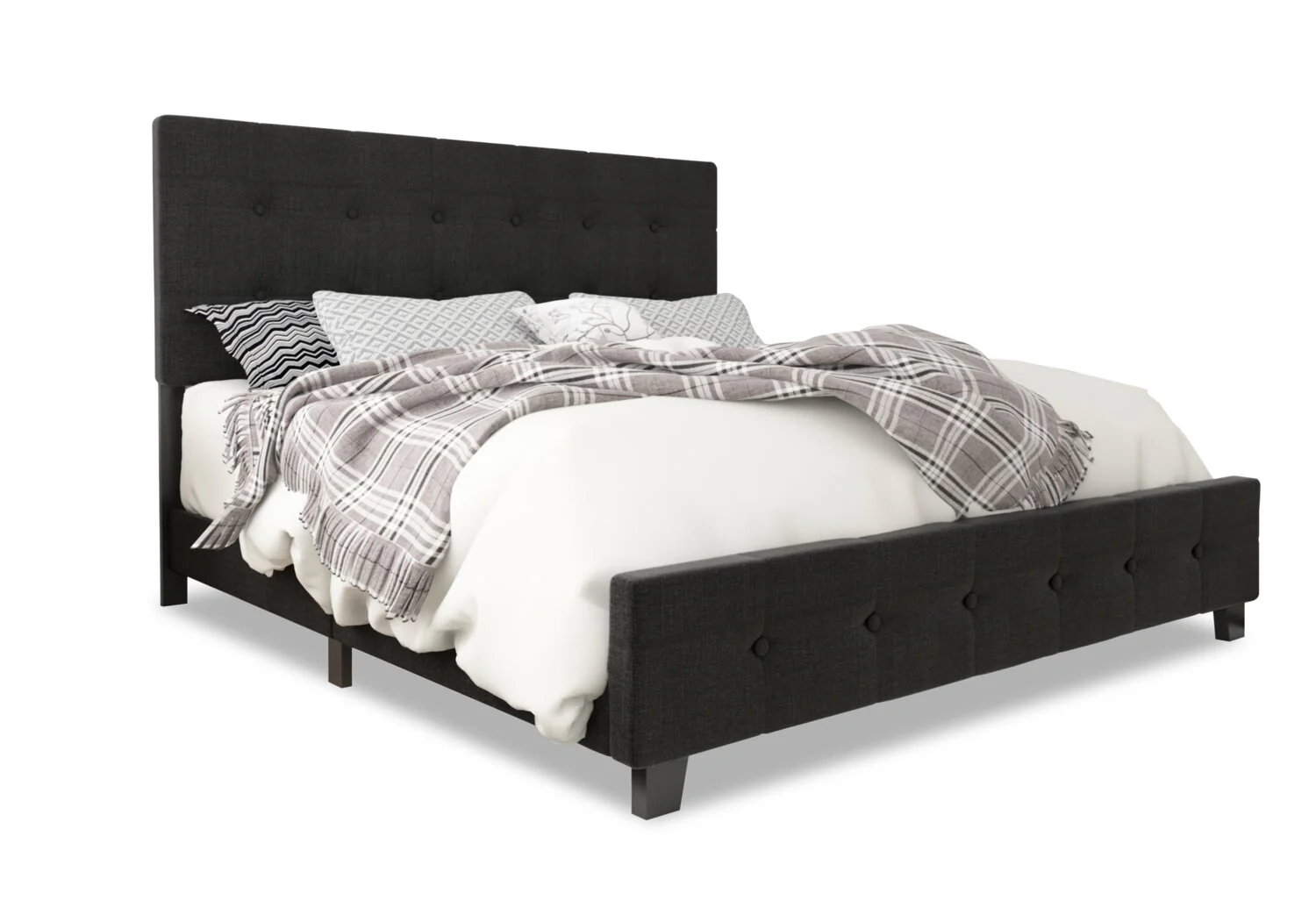 Laramie King Bed - Charcoal