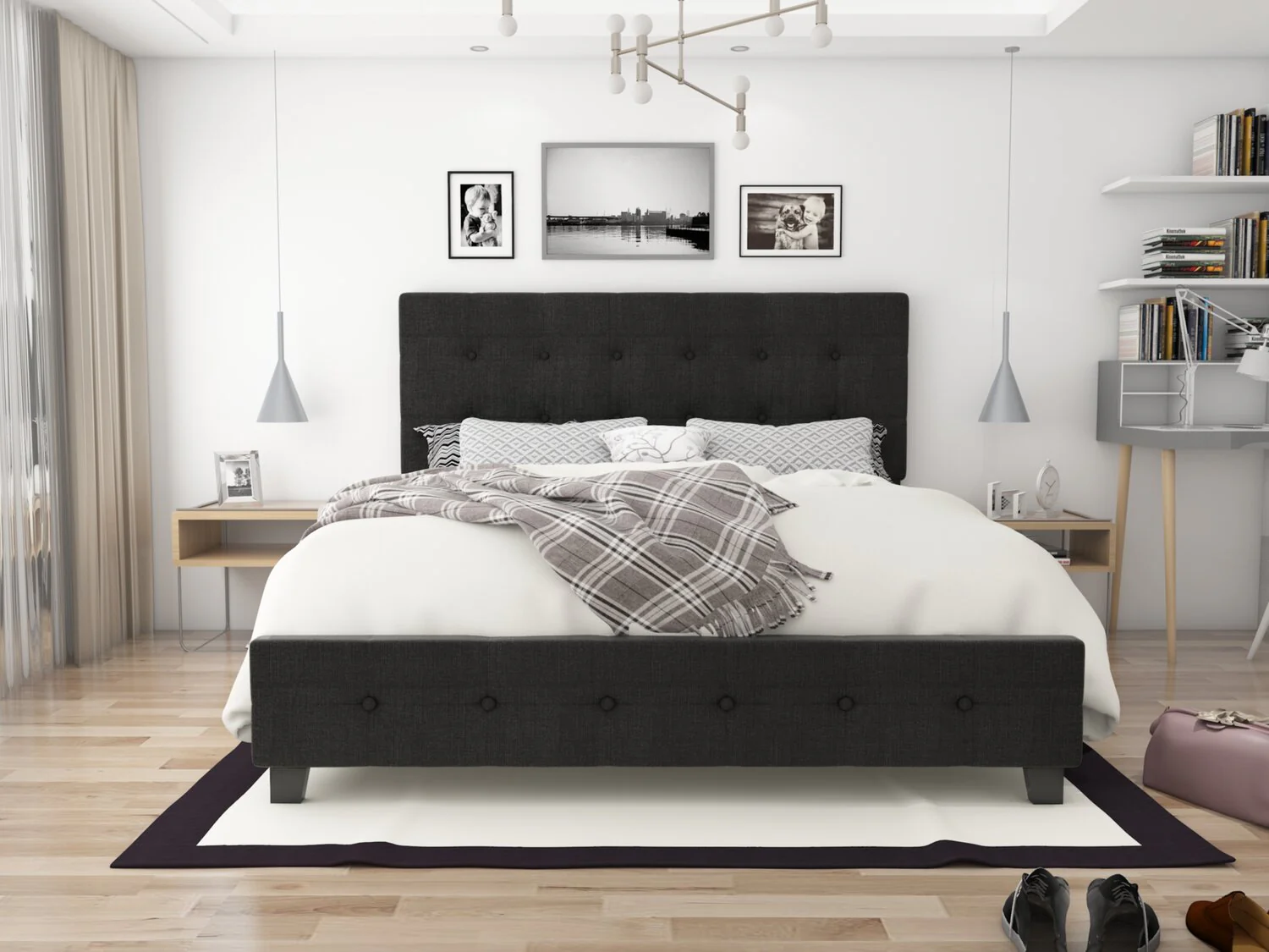 Laramie King Bed - Charcoal - Image 5