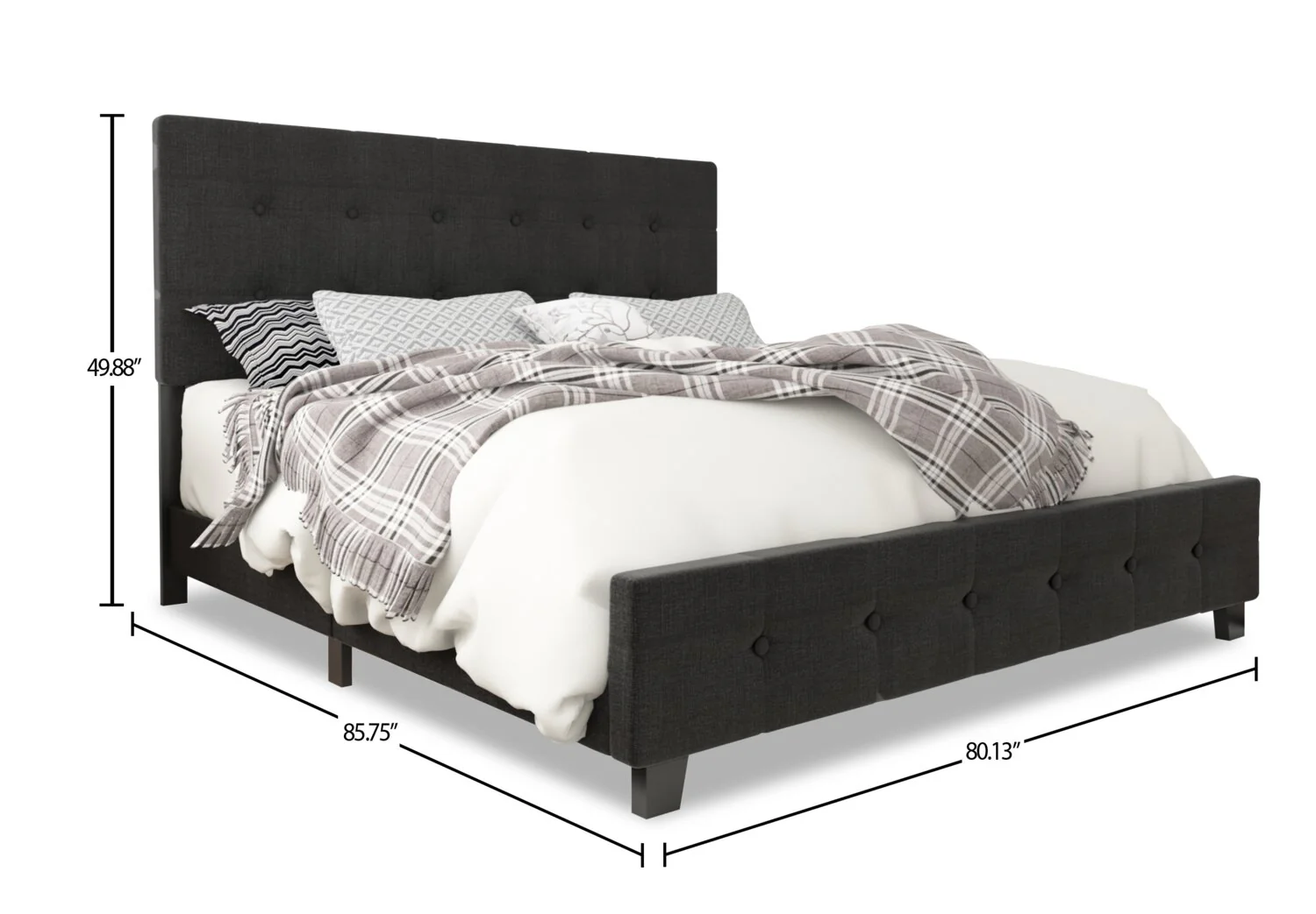 Laramie King Bed - Charcoal - Image 7