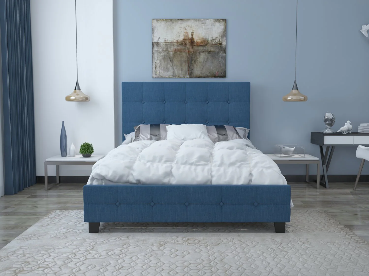 Laramie Queen Bed - Blue - Image 5