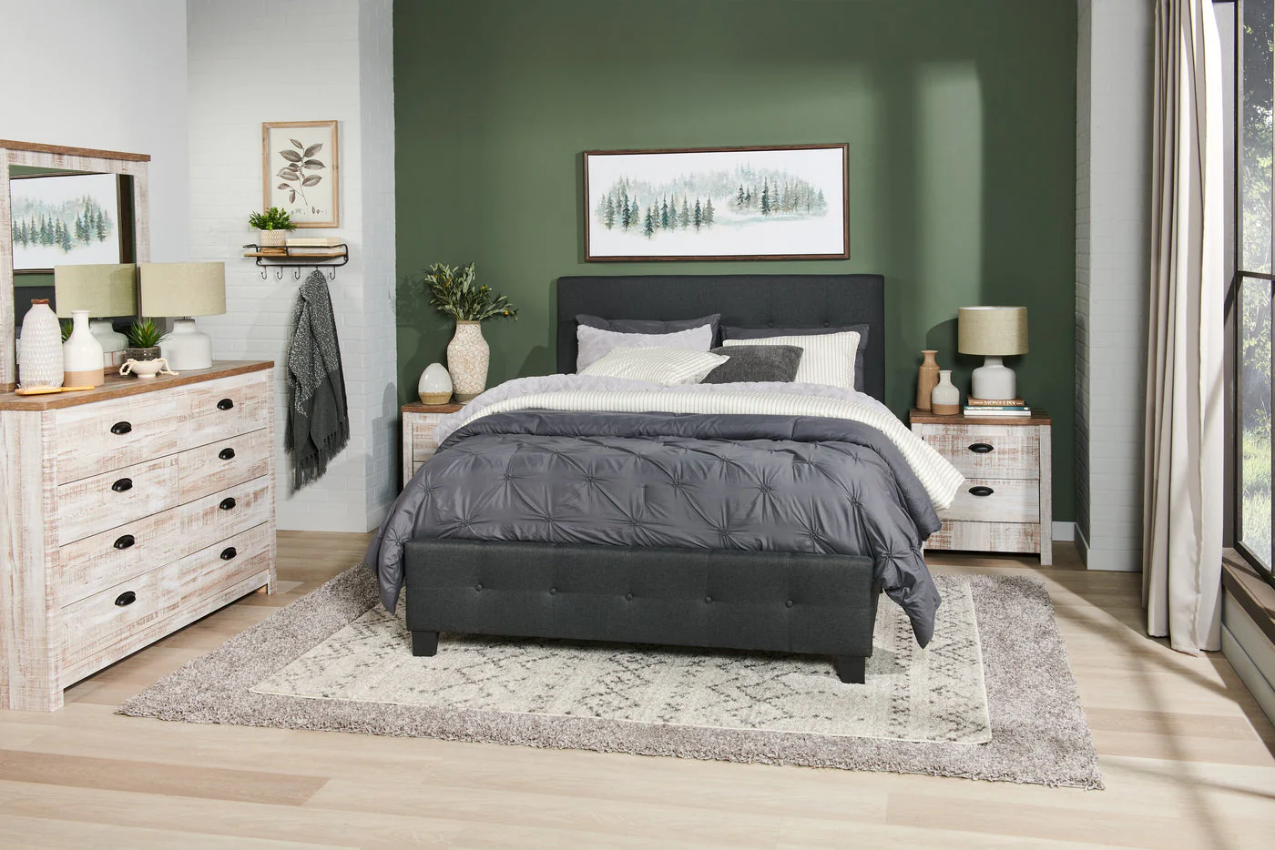Laramie Queen Bed - Charcoal - Image 3