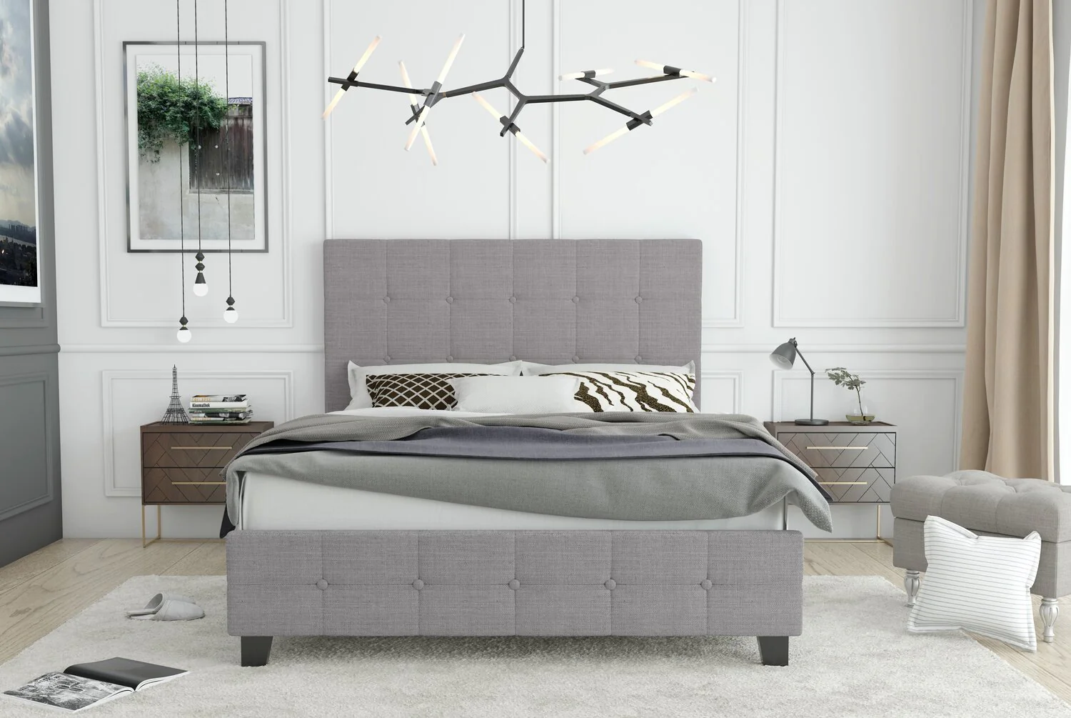 Laramie Queen Bed - Grey - Image 6