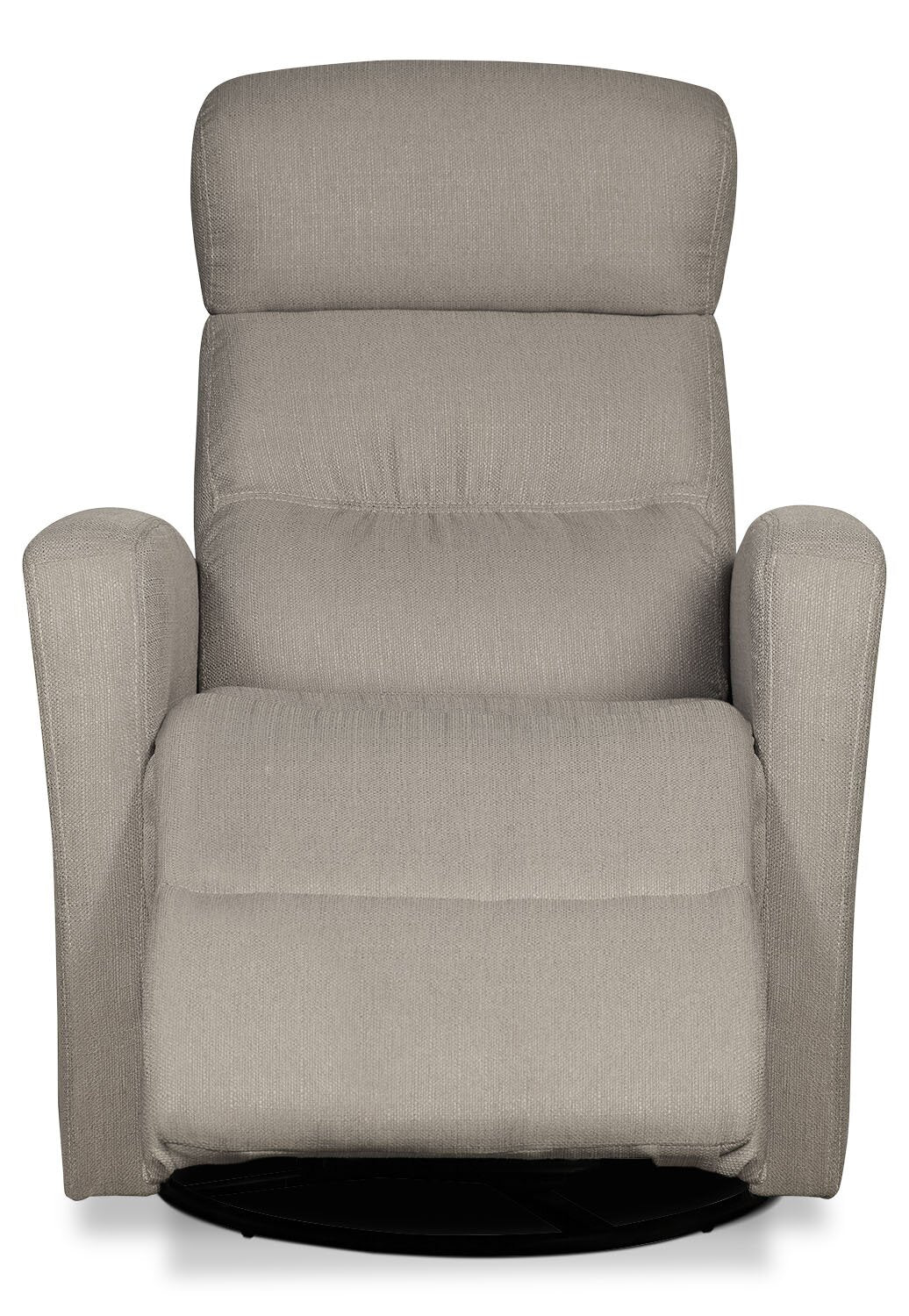 Lark Linen-Look Fabric Swivel Rocker Recliner - Taupe - Image 6