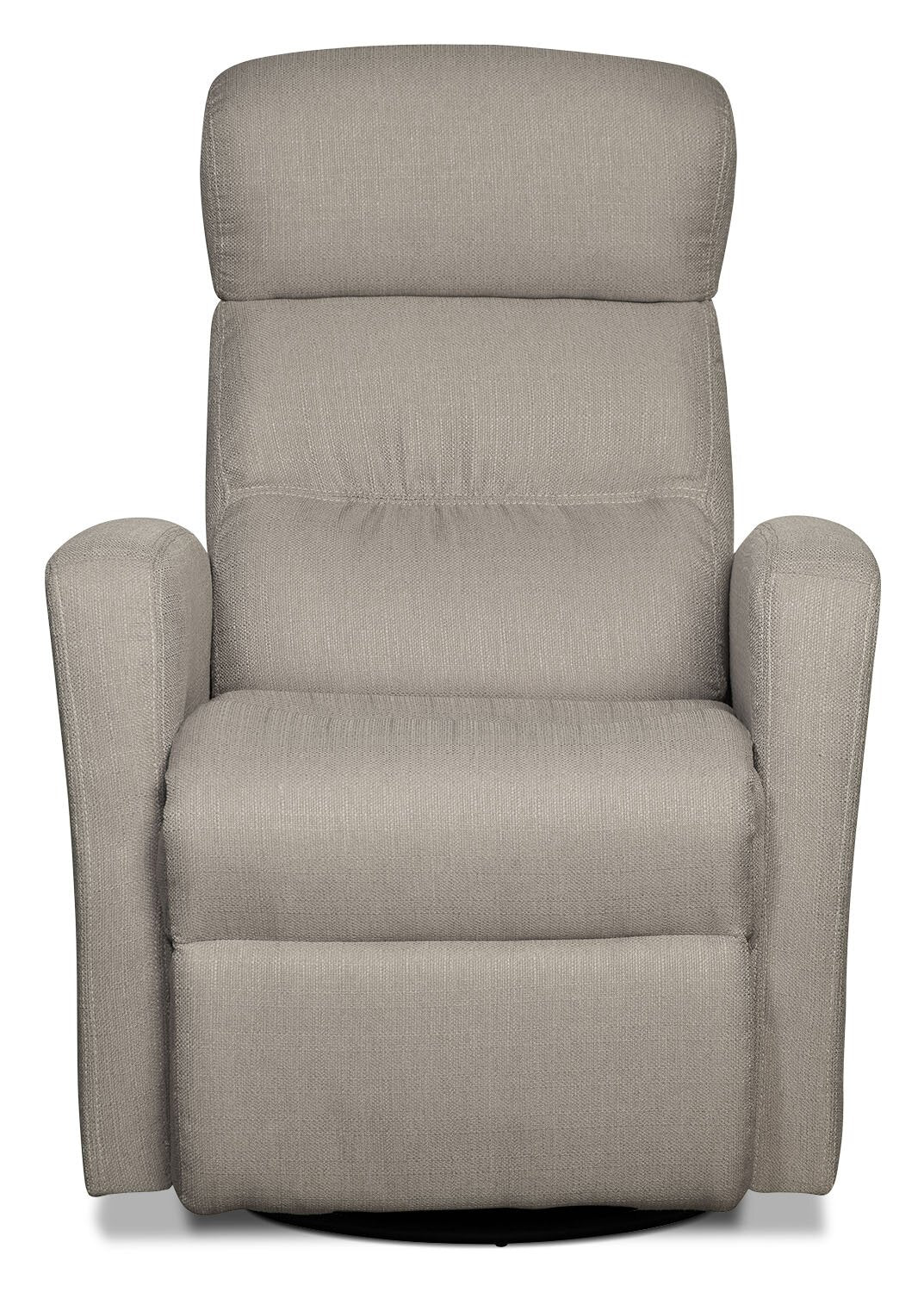 Lark Linen-Look Fabric Swivel Rocker Recliner - Taupe - Image 8