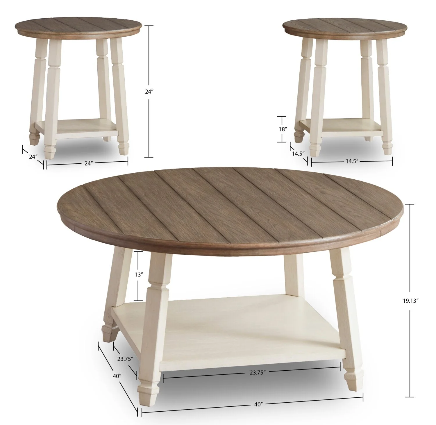 Leah 3-Piece Coffee and Two End Tables Package - Image 3