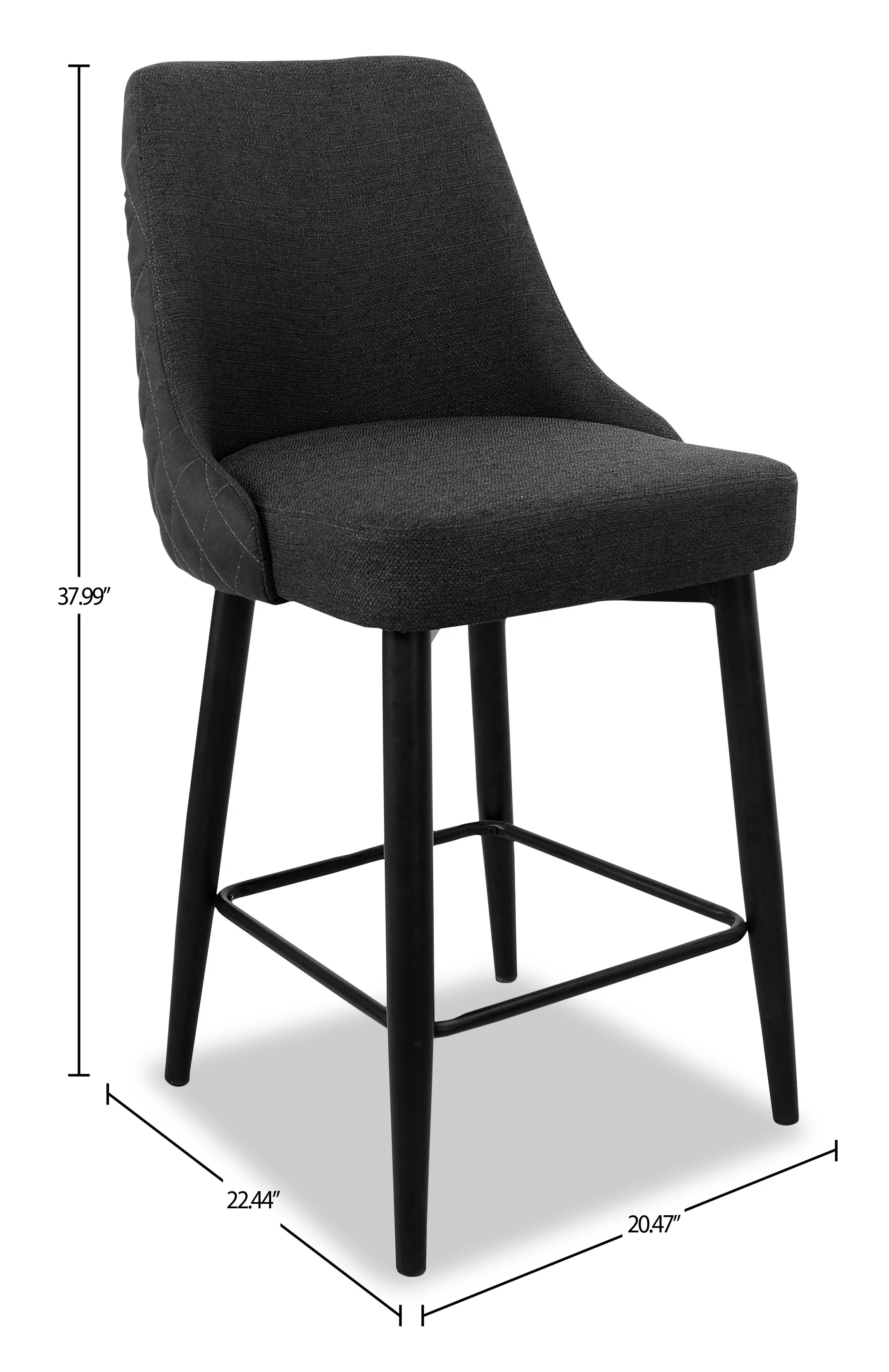 Leicester Counter-Height Stool - Charcoal - Image 8