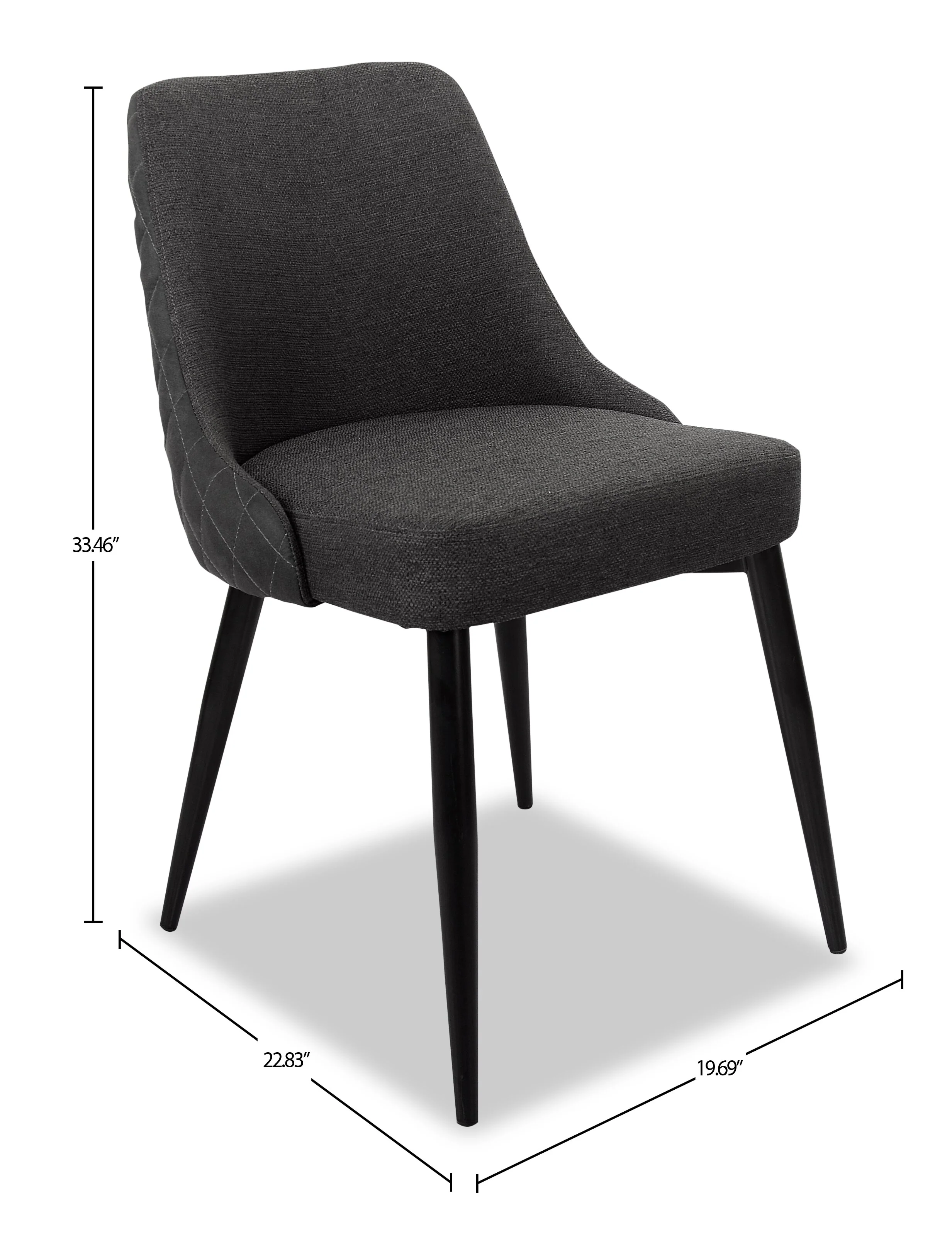 Leicester Dining Chair - Charcoal - Image 8