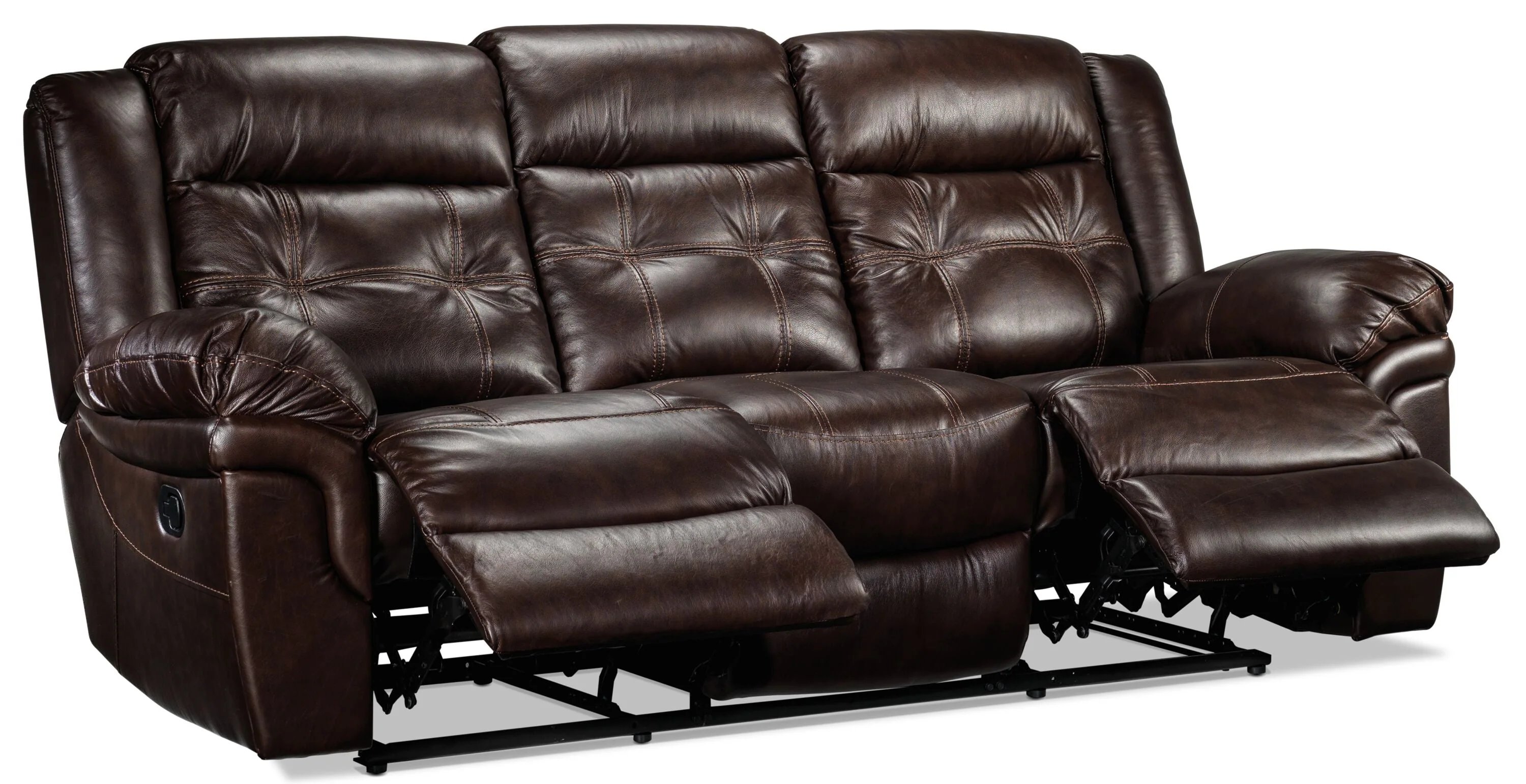 Leighland Reclining Sofa - Brown - Image 5