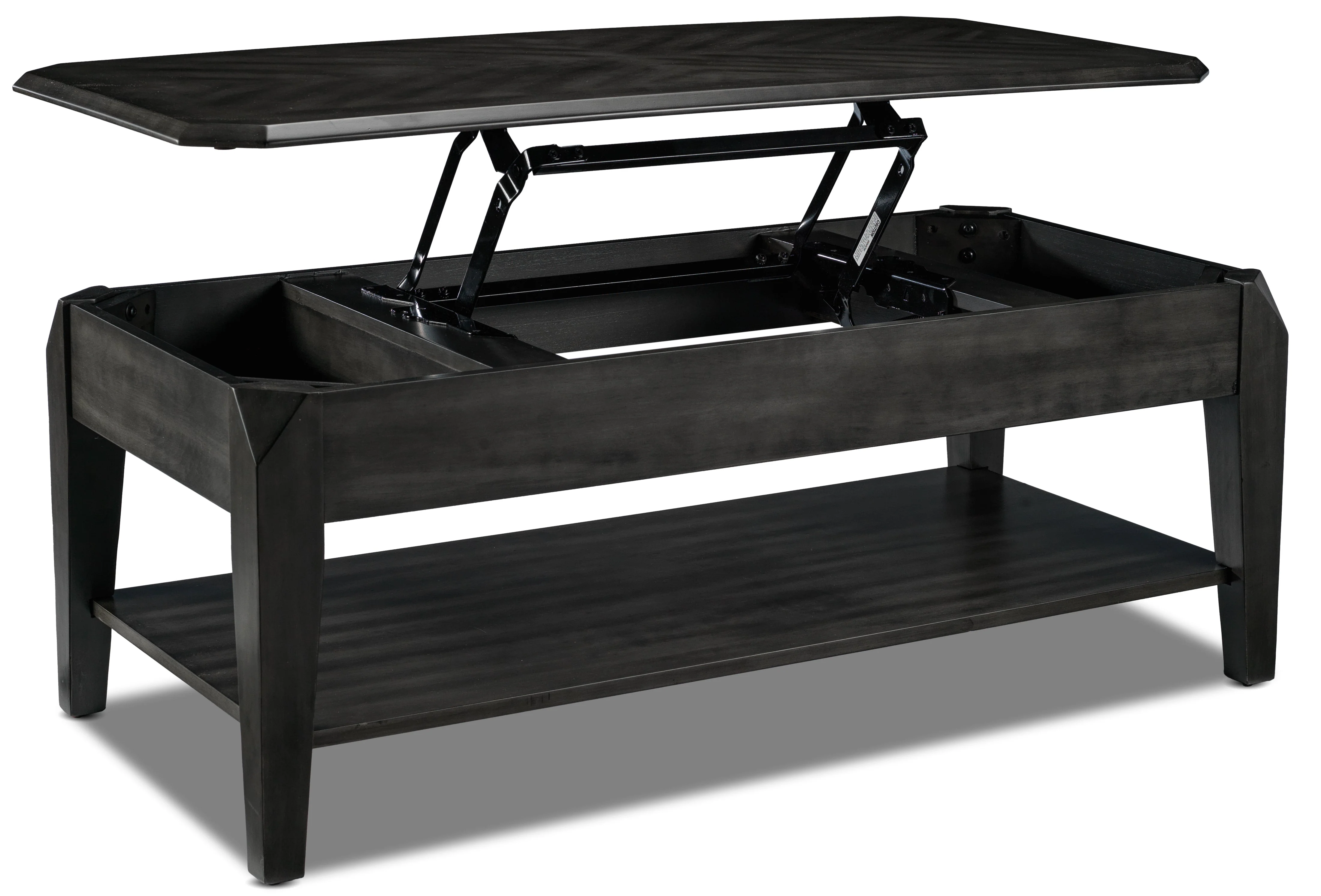 Levin Lift-Top Coffee Table - Dark Grey - Image 5