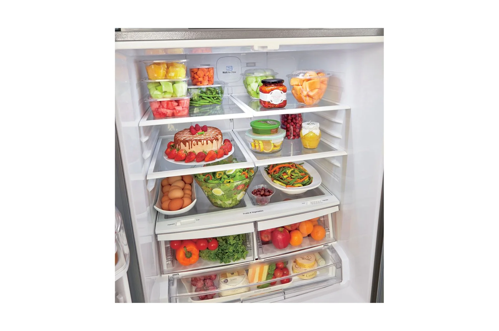 LG 21.8 Cu. Ft. 3-Door French Door Refrigerator - LRFNS2200D - Image 4