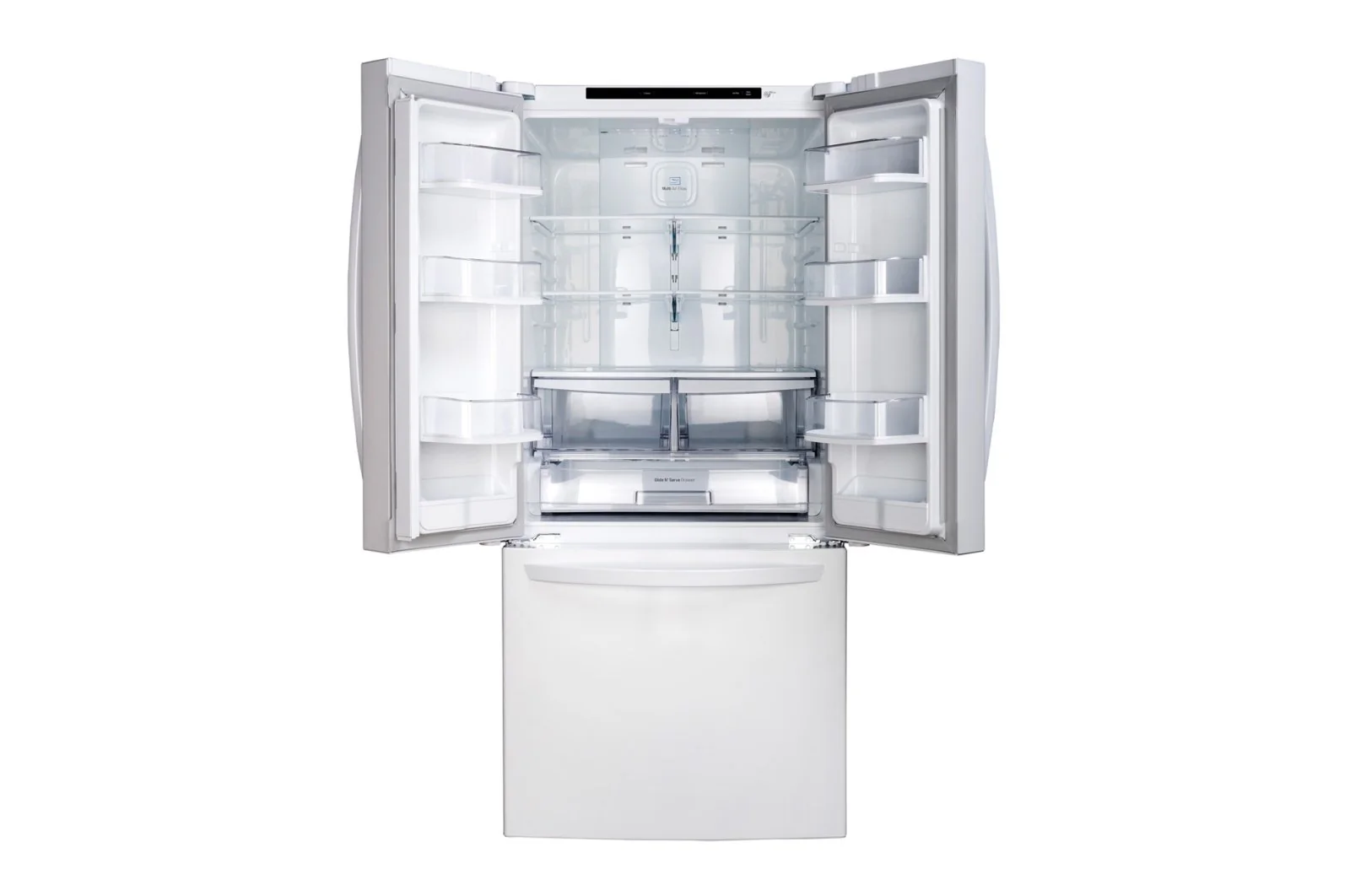LG 21.8 Cu. Ft. 3-Door French Door Refrigerator - LRFNS2200W - Image 4