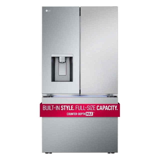LG 26 cu. ft. Smart Counter-Depth MAX™ Stainless Steel French Door Refrigerator with Four Types of Ice - LRYXC2606S - Image 3