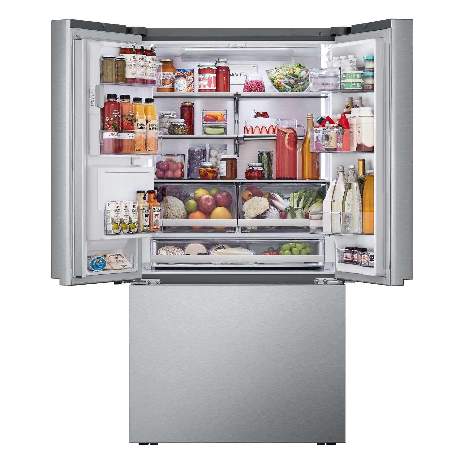 LG 26 cu. ft. Smart Counter-Depth MAX™ Stainless Steel French Door Refrigerator with Four Types of Ice - LRYXC2606S - Image 6