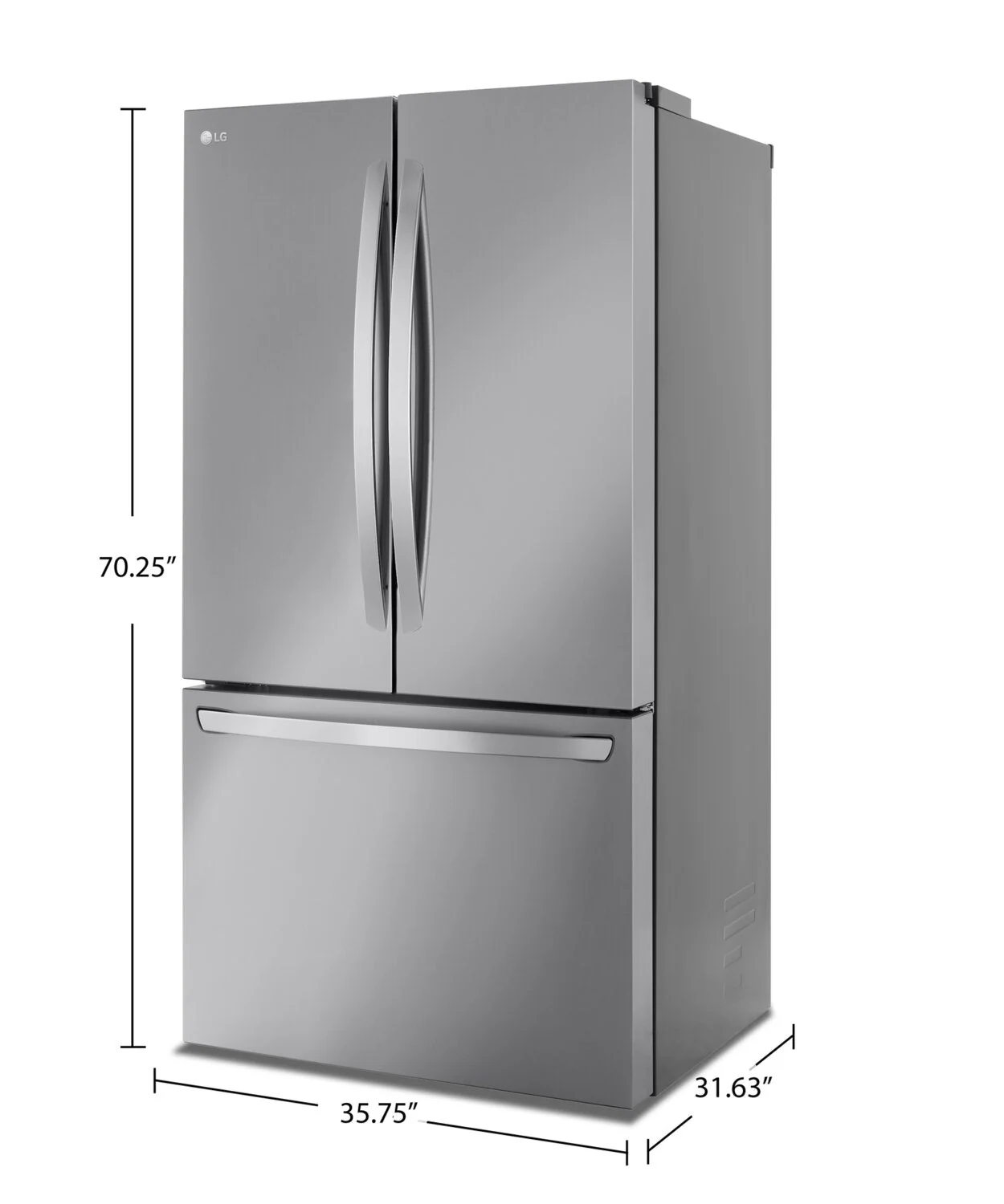 LG 26.5 Cu. Ft. Counter-Depth French-Door Refrigerator - LRFLC2706S - Image 11