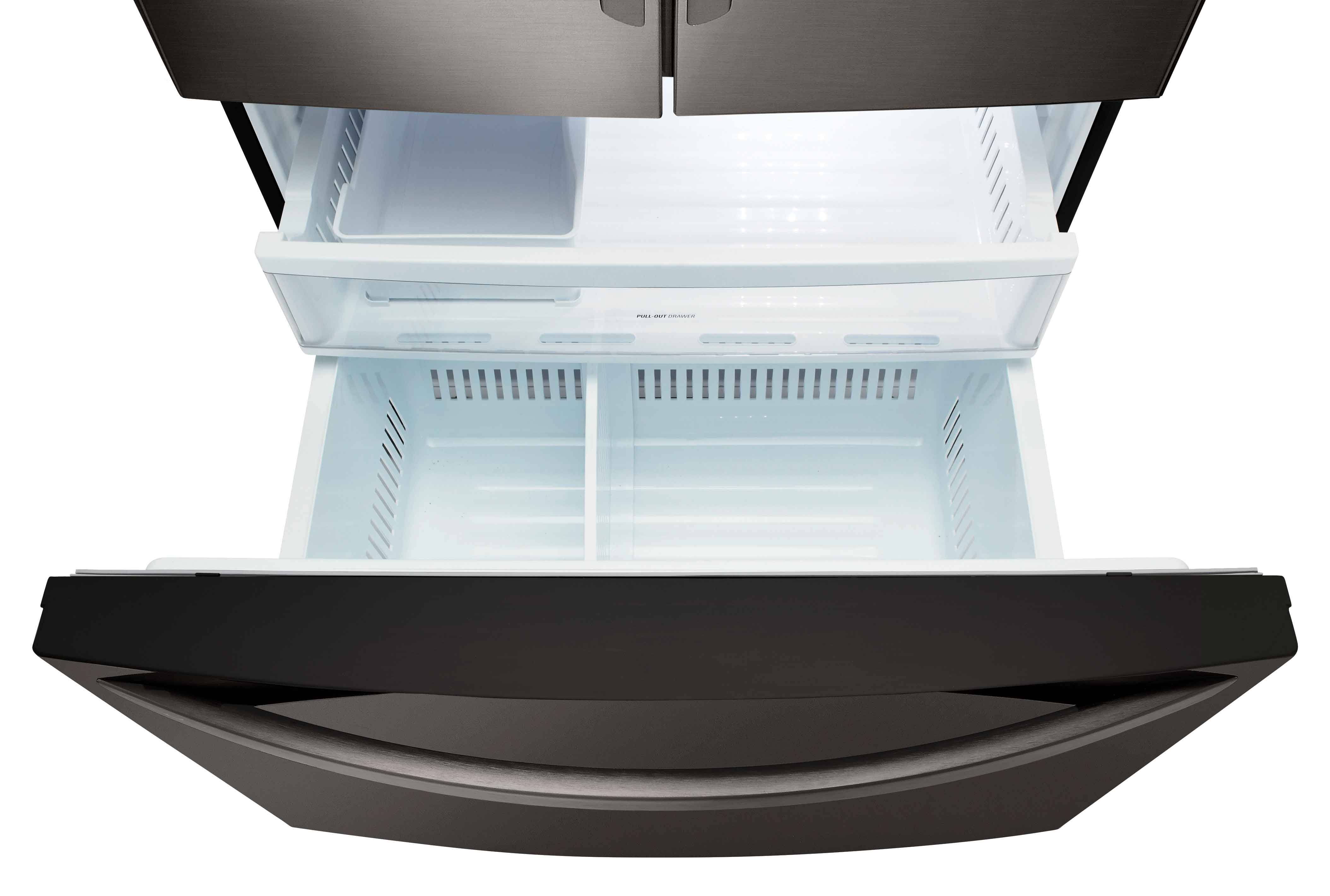 LG 30" Black Stainless Steel French Door Refrigerator (22 cu. ft.) - LRFNS2200D - Image 4