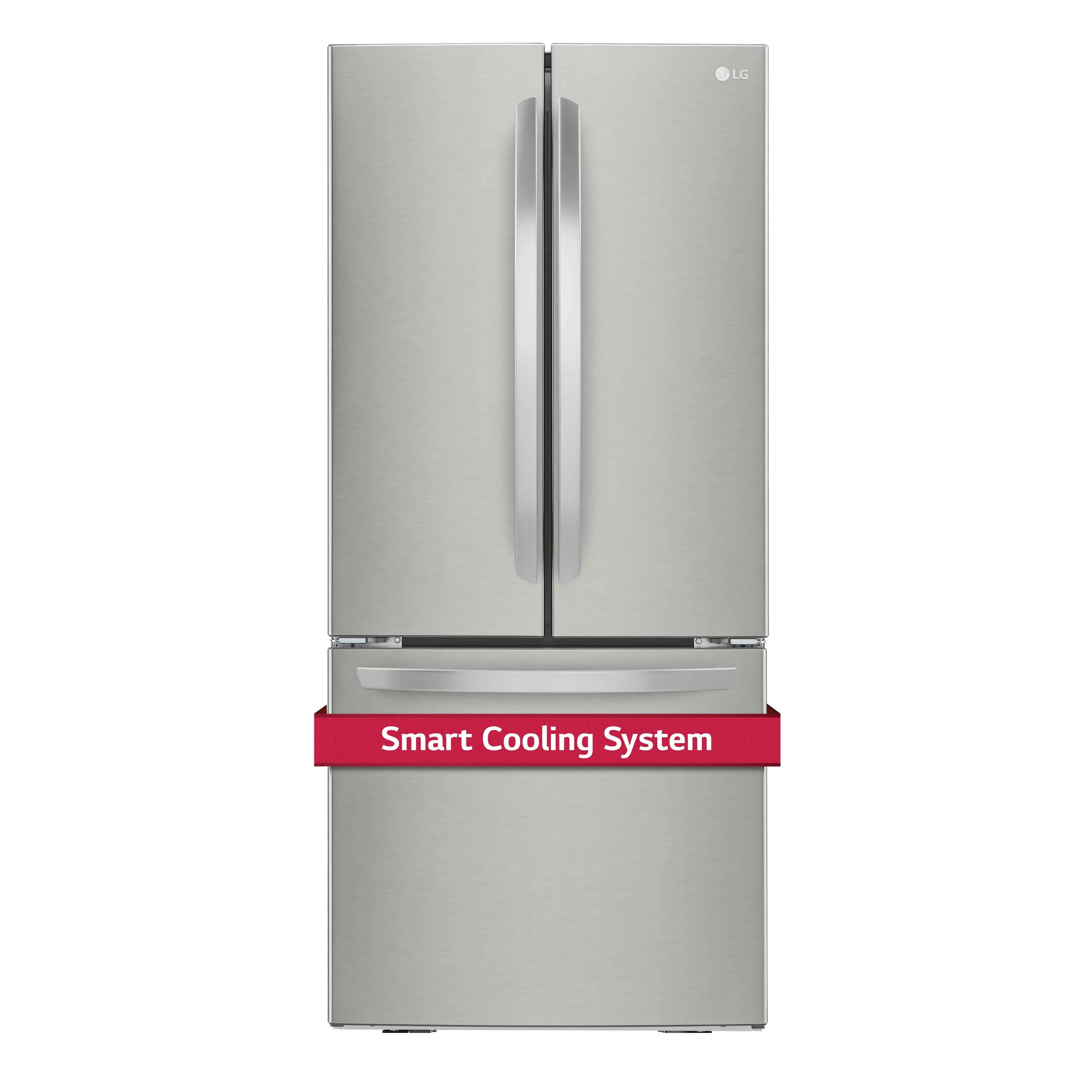 LG 30" Smudge Resistant Stainless Steel French Door Refrigerator (22 cu. ft.) - LRFNS2200S - Image 2