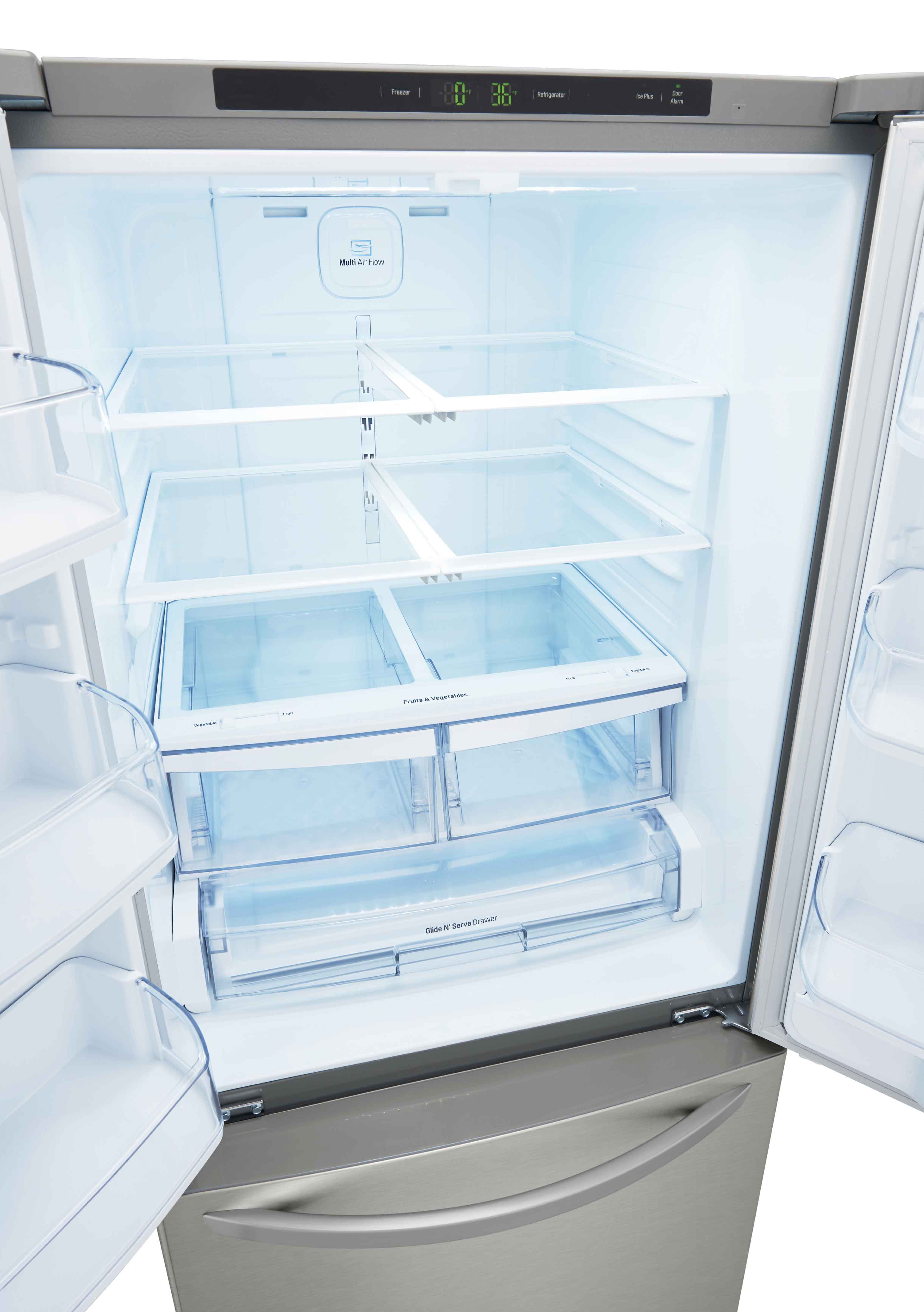 LG 30" Smudge Resistant Stainless Steel French Door Refrigerator (22 cu. ft.) - LRFNS2200S - Image 4