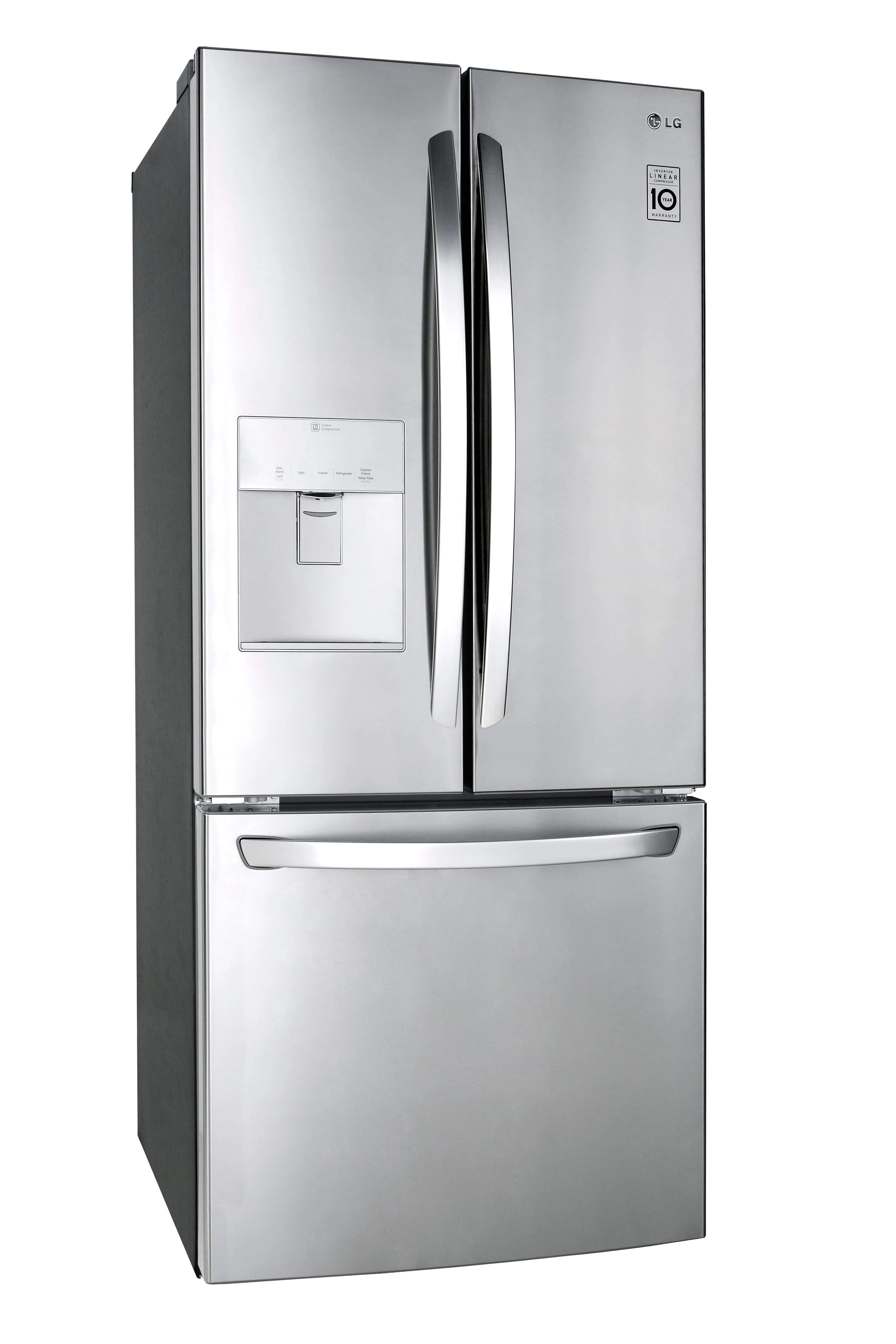 LG 30" Smudge Resistant Stainless Steel French Door Refrigerator with Water dispenser (22 cu. ft.) - LRFWS2200S - Image 2