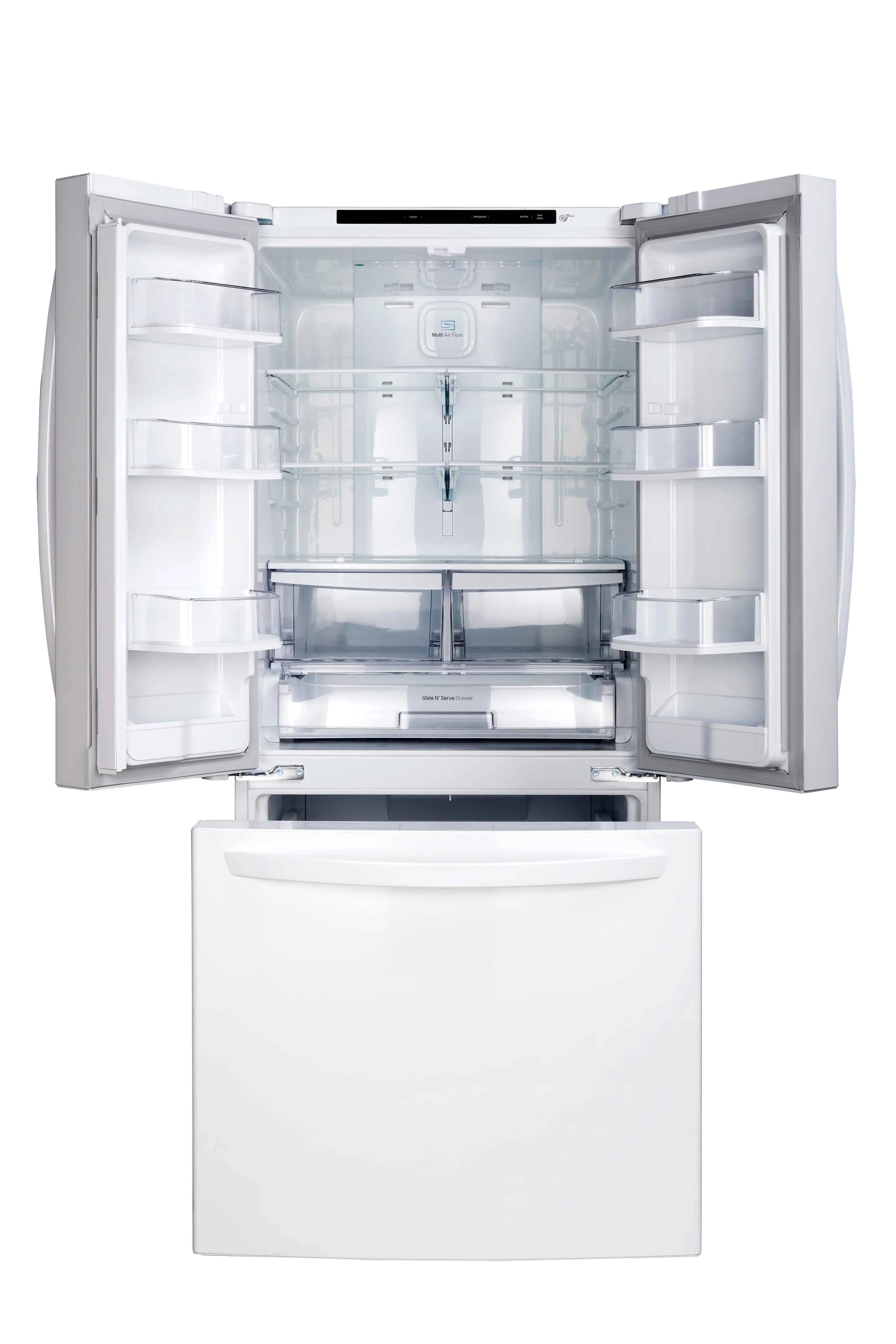 LG 30" White French Door Refrigerator (22 cu. ft.) - LRFNS2200W - Image 2