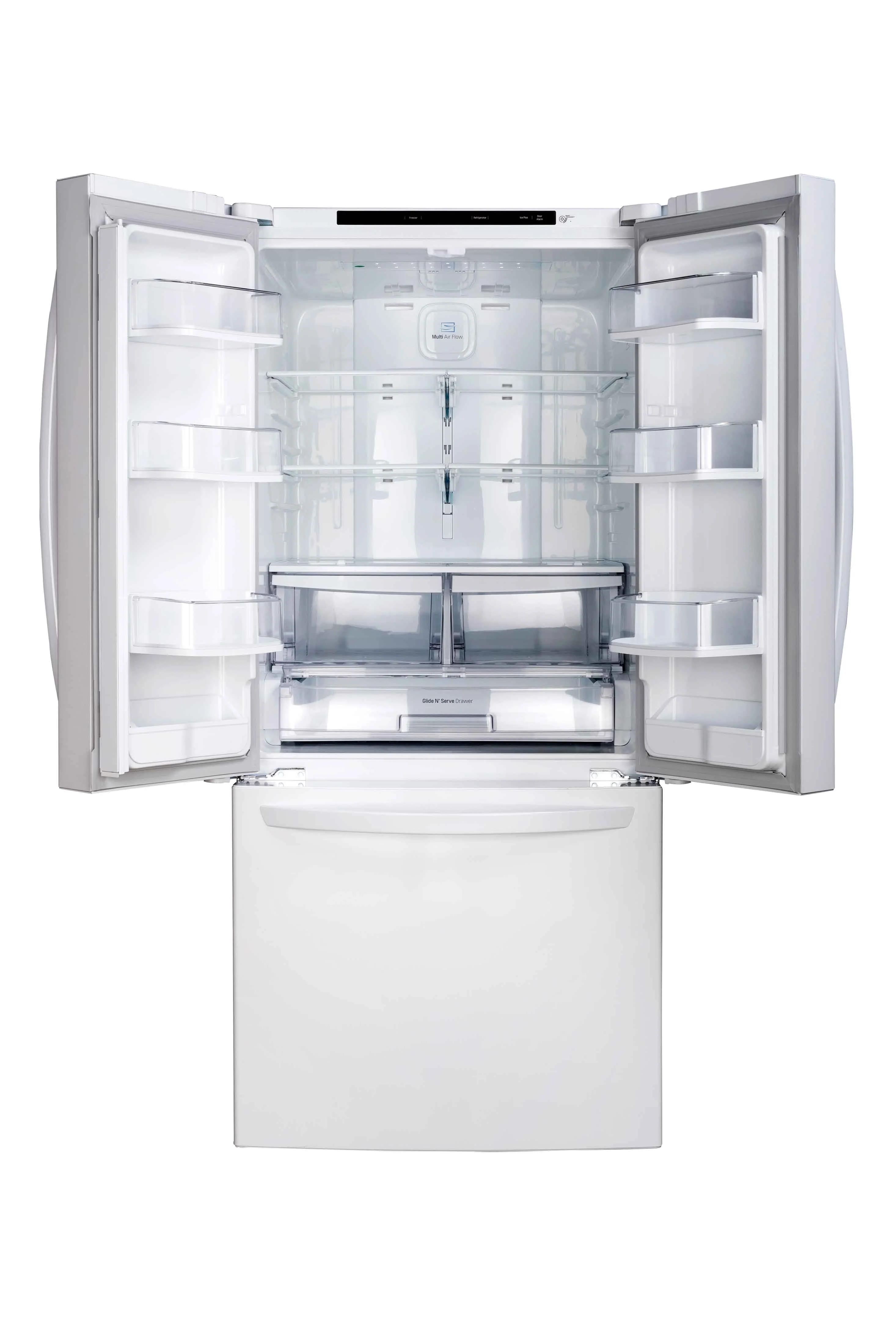 LG 30" White French Door Refrigerator (22 cu. ft.) - LRFNS2200W - Image 3