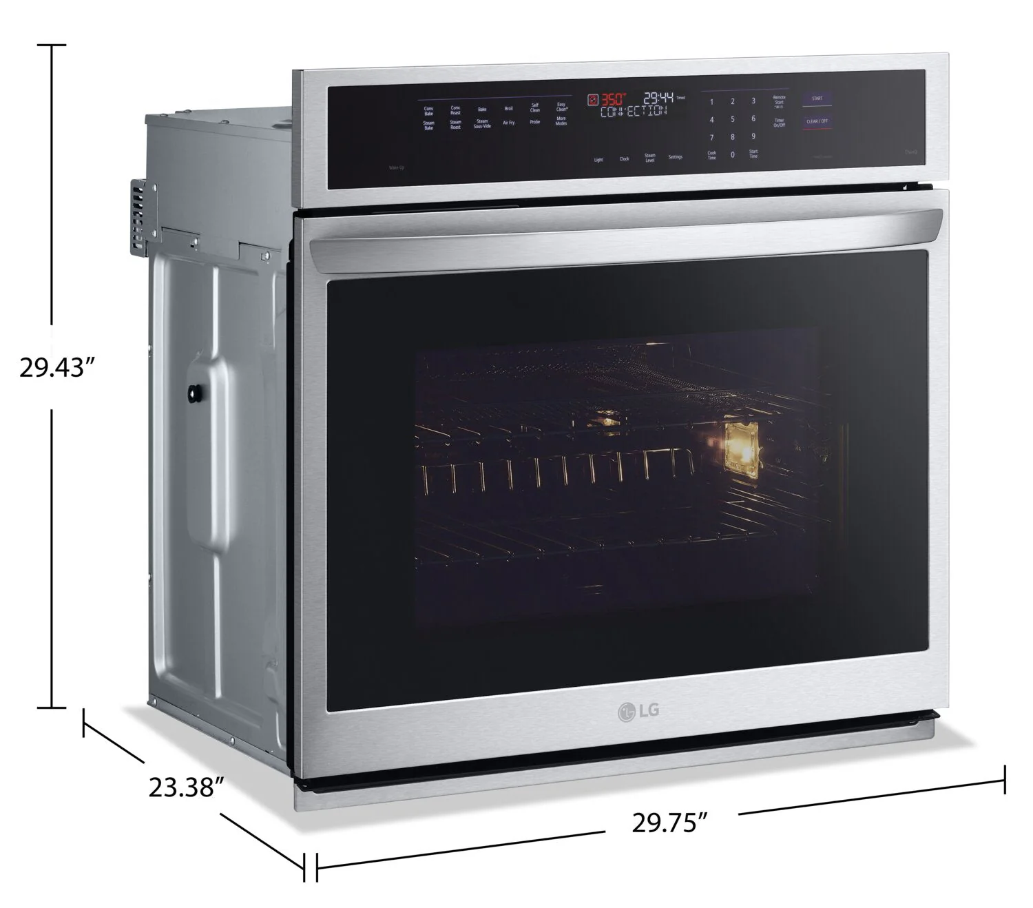 LG 4.7 Cu. Ft. Smart InstaView® Single Wall Oven with Air Fry - WSEP4727F - Image 8
