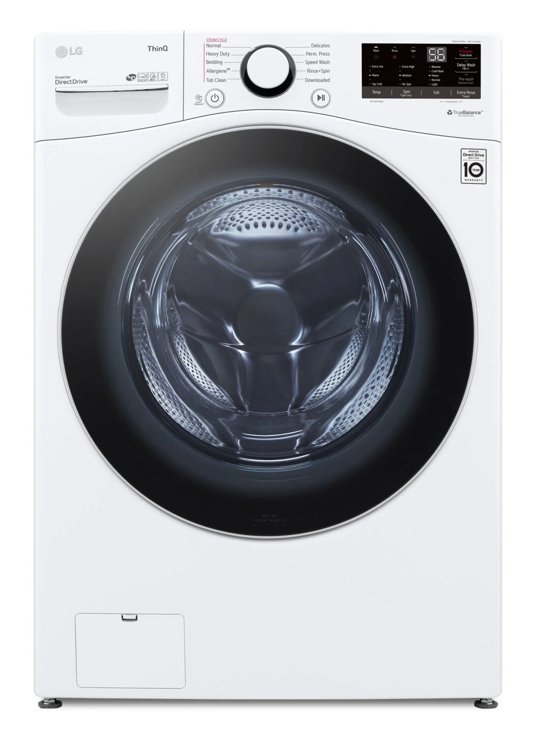 LG 5.2 Cu. Ft. Front-Load Washer, 7.4 Cu. Ft. Gas Dryer with AI - White - Image 2