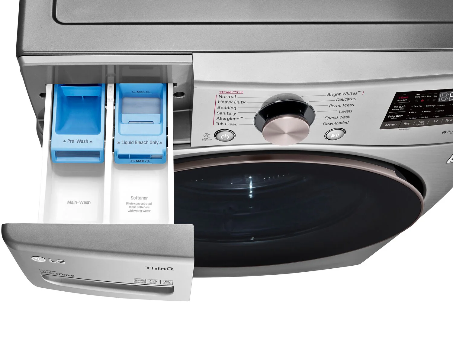 LG 5.2 Cu. Ft. Front-Load Washer and 7.4 Cu. Ft. Electric Dryer - Graphite Steel - Image 7