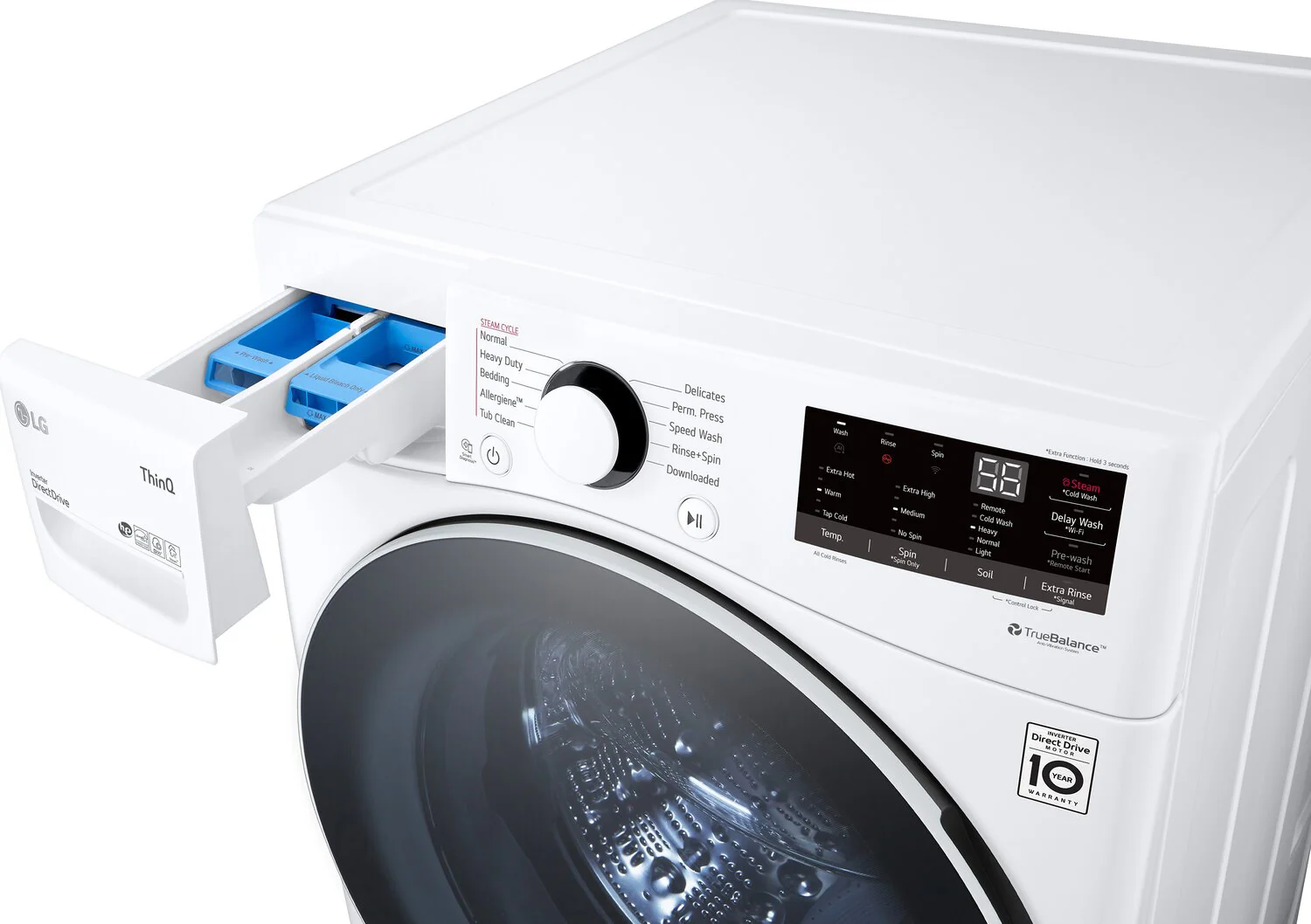 LG 5.2 Cu. Ft. Front-Load Washer with AI and Wi-Fi - WM3600HWA - Image 6