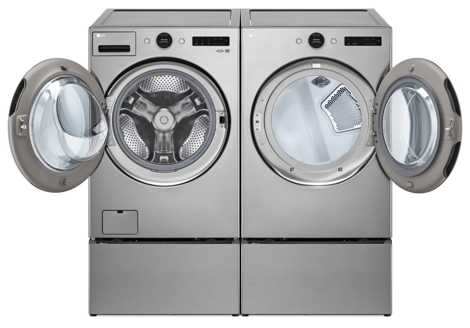LG 5.2 Cu. Ft. Front-Load Washer and 7.4 Cu. Ft. Gas Dryer with TurboSteam® - WM5500HV/DLGX550V - Image 2