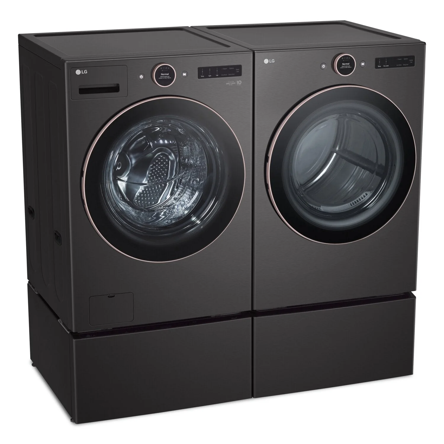 LG 5.8 Cu. Ft. Front-Load Washer and 7.4 Cu. Ft. Electric Dryer with TurboSteam® - WM6500HB/DLEX650B - Image 2