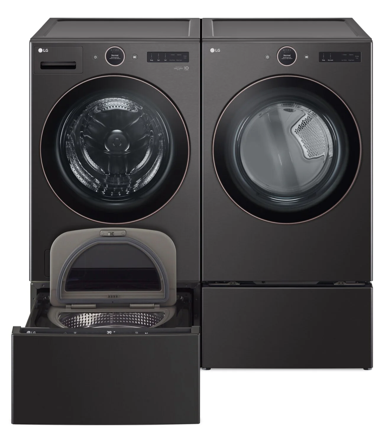 LG 5.8 Cu. Ft. Front-Load Washer and 7.4 Cu. Ft. Electric Dryer with TurboSteam® - WM6500HB/DLEX650B - Image 4
