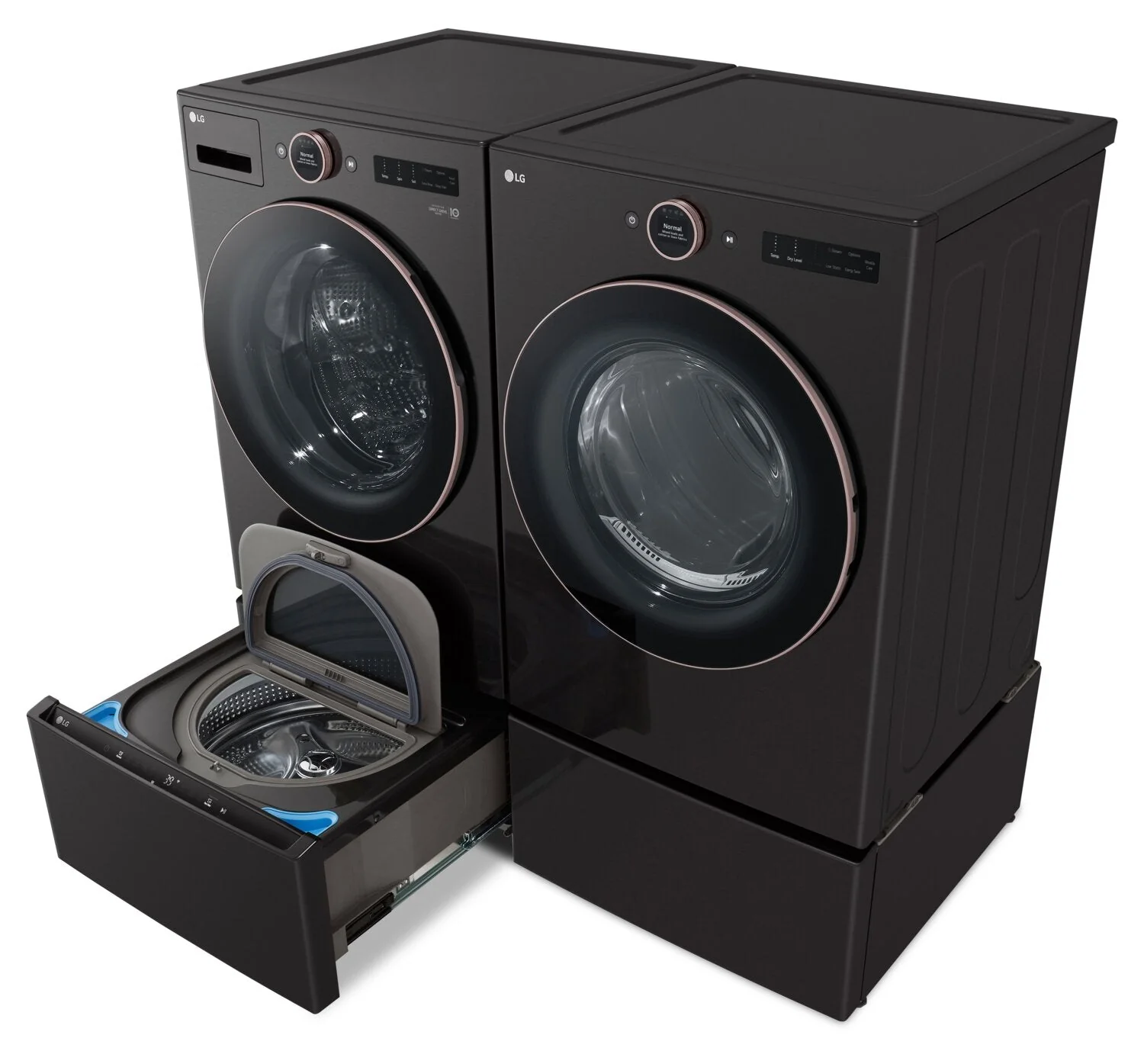 LG 5.8 Cu. Ft. Front-Load Washer and 7.4 Cu. Ft. Electric Dryer with TurboSteam® - WM6500HB/DLEX650B - Image 5