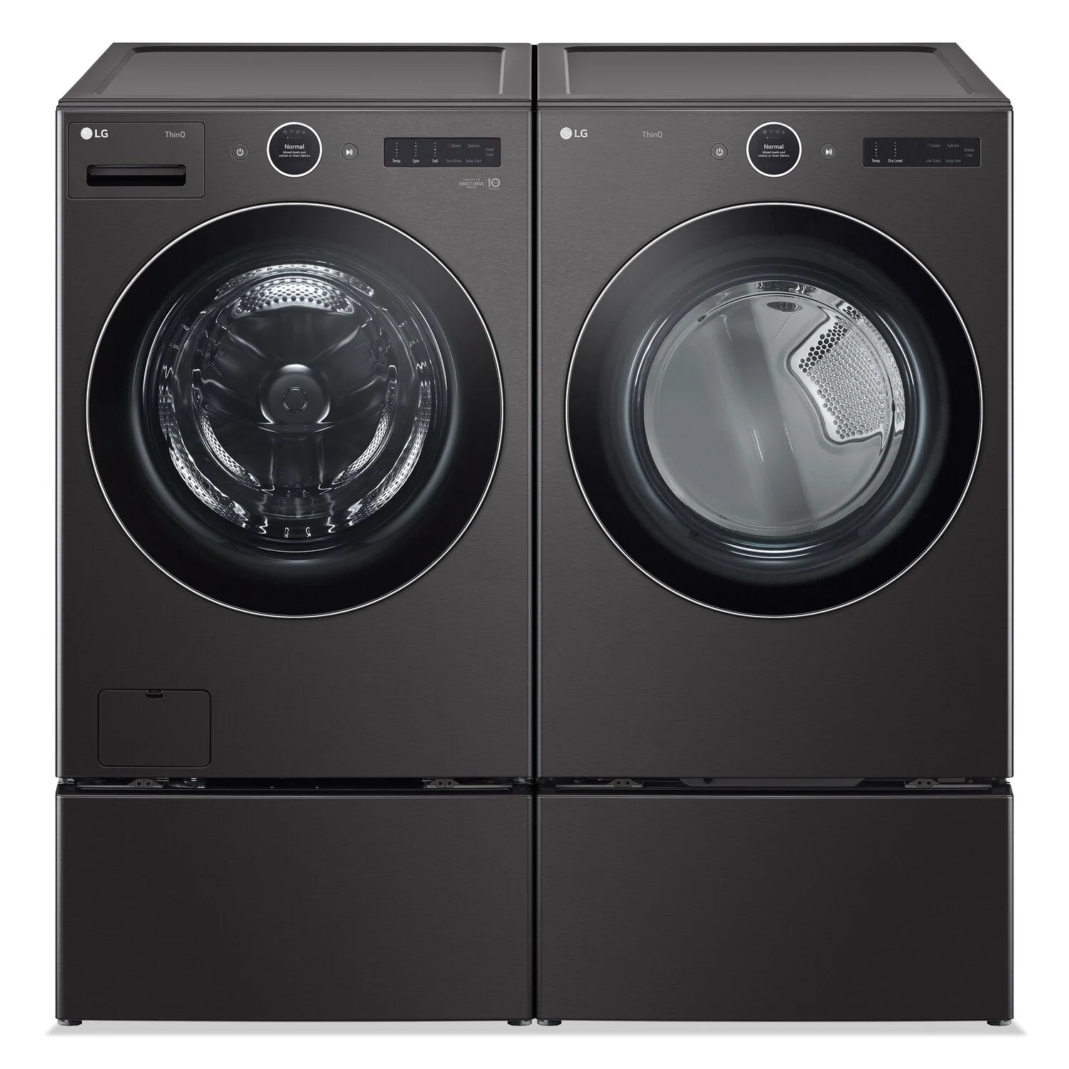 LG 5.8 Cu. Ft. Smart Front-Load Washer and 7.4 Cu. Ft. Electric Dryer - WM6700HB/DLEX670B - Image 2
