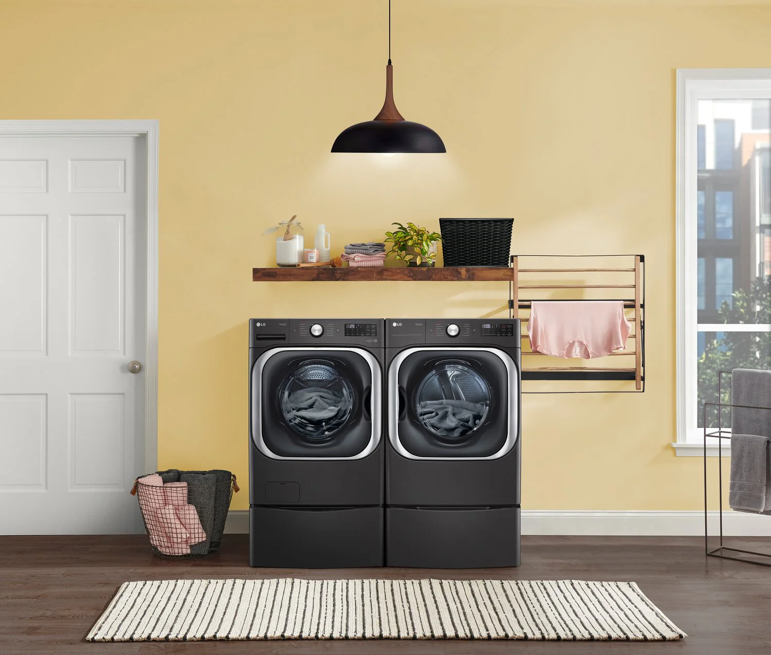 LG 6 Cu. Ft. Front-Load Washer and 9 Cu. Ft. Electric Dryer - WM8900HB/DLEX8900 - Image 6