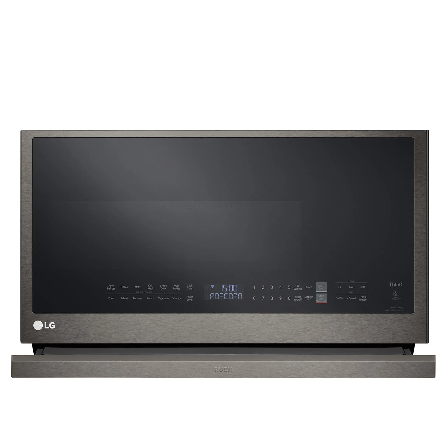 LG Black Stainless Smart Wi-Fi Enabled Over-the-Range Microwave with ExtendaVent® 2.0 & EasyClean® (2.1 cu. ft.) - MVEL2137D - Image 2