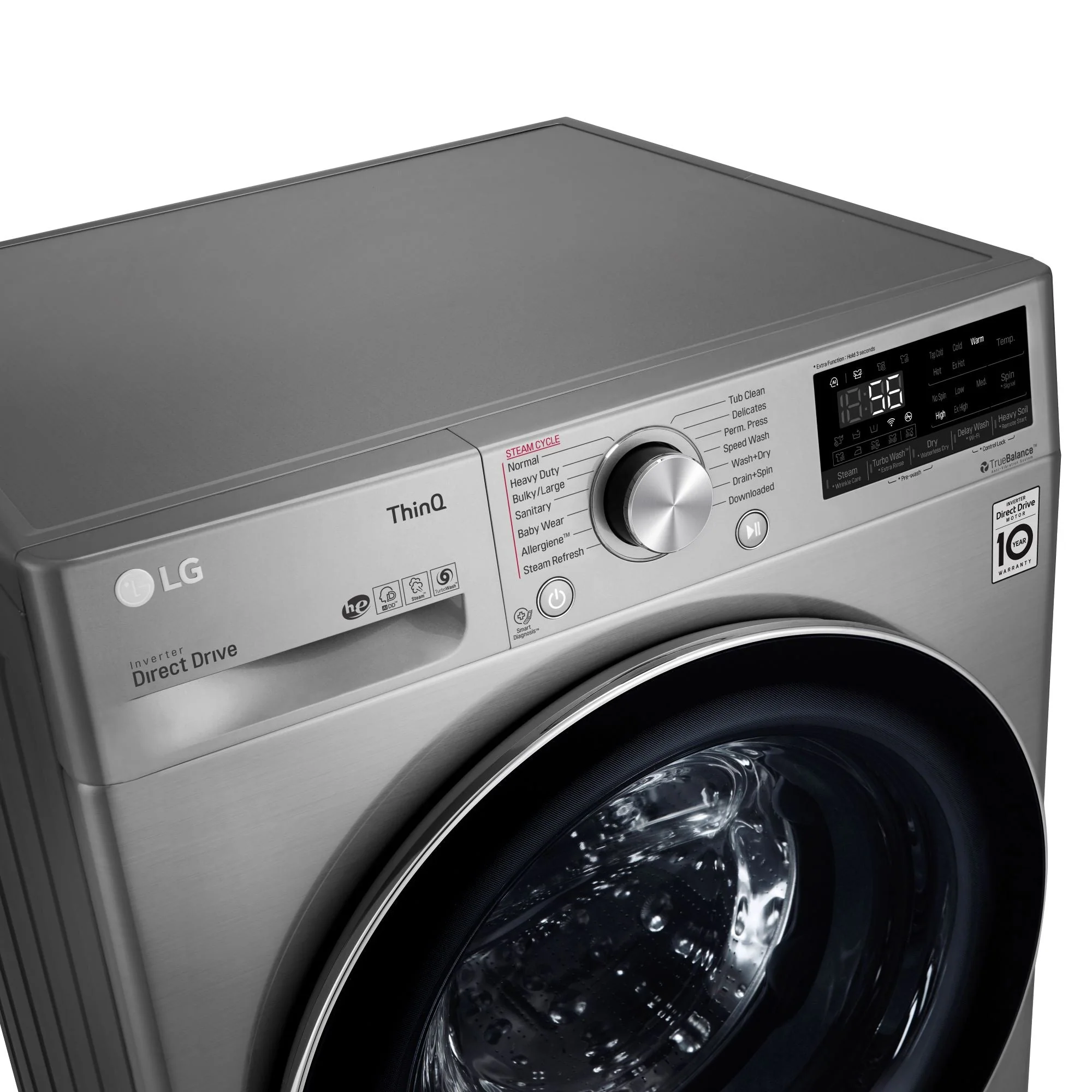 LG Graphite Steel Front Load All-In-One Washer/Dryer Combo (2.6 Cu.Ft.) - WM3555HVA - Image 3