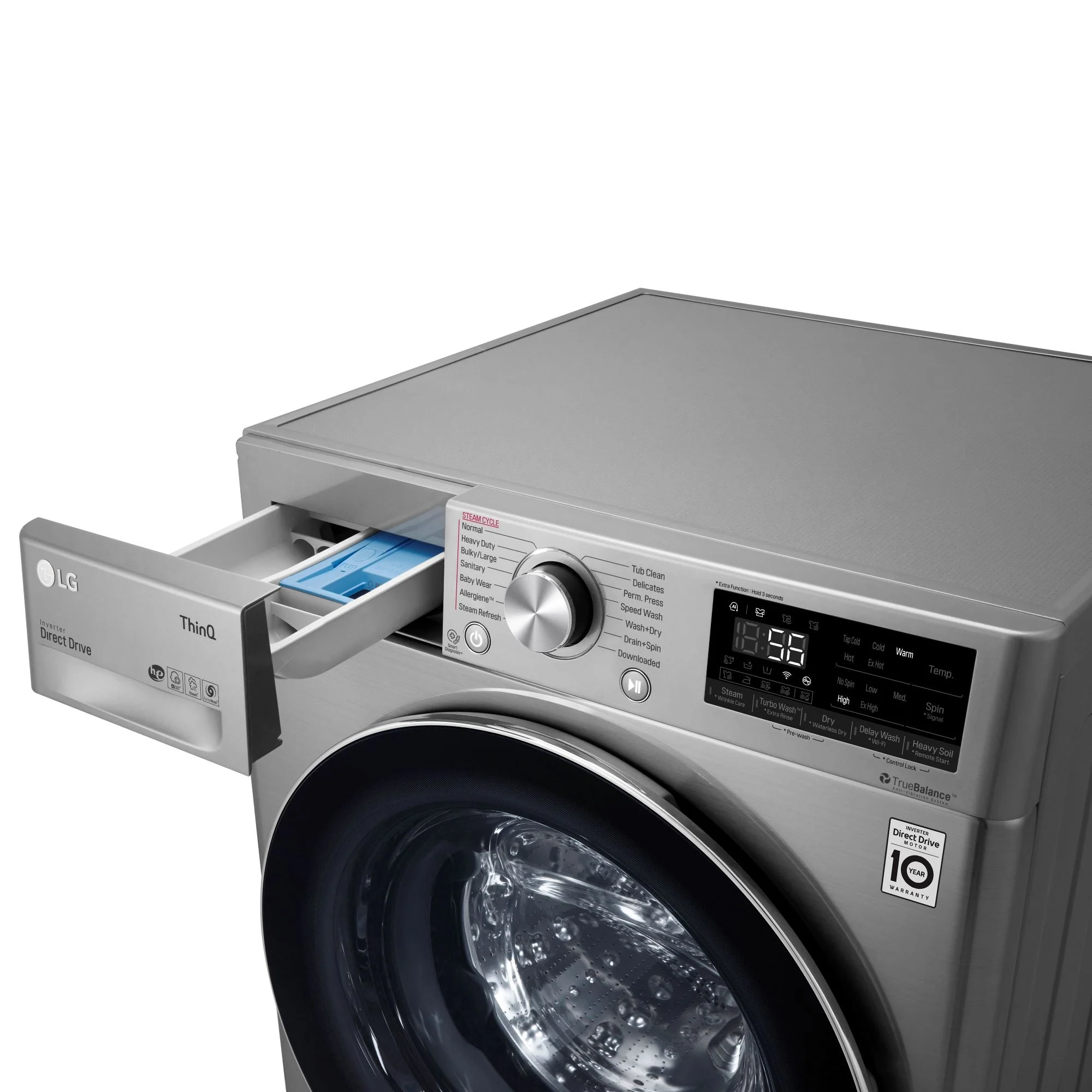 LG Graphite Steel Front Load All-In-One Washer/Dryer Combo (2.6 Cu.Ft.) - WM3555HVA - Image 4
