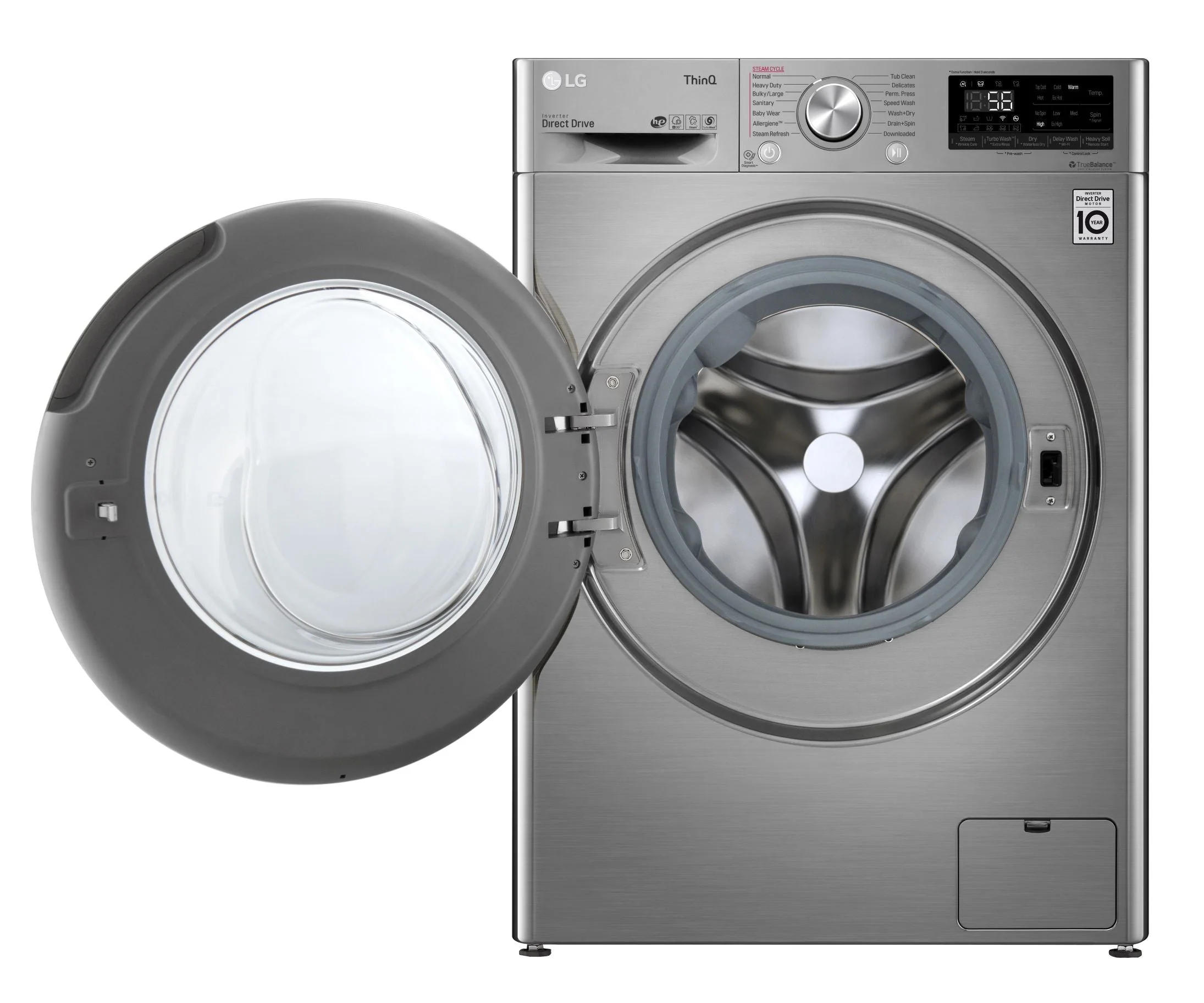 LG Graphite Steel Front Load All-In-One Washer/Dryer Combo (2.6 Cu.Ft.) - WM3555HVA - Image 5