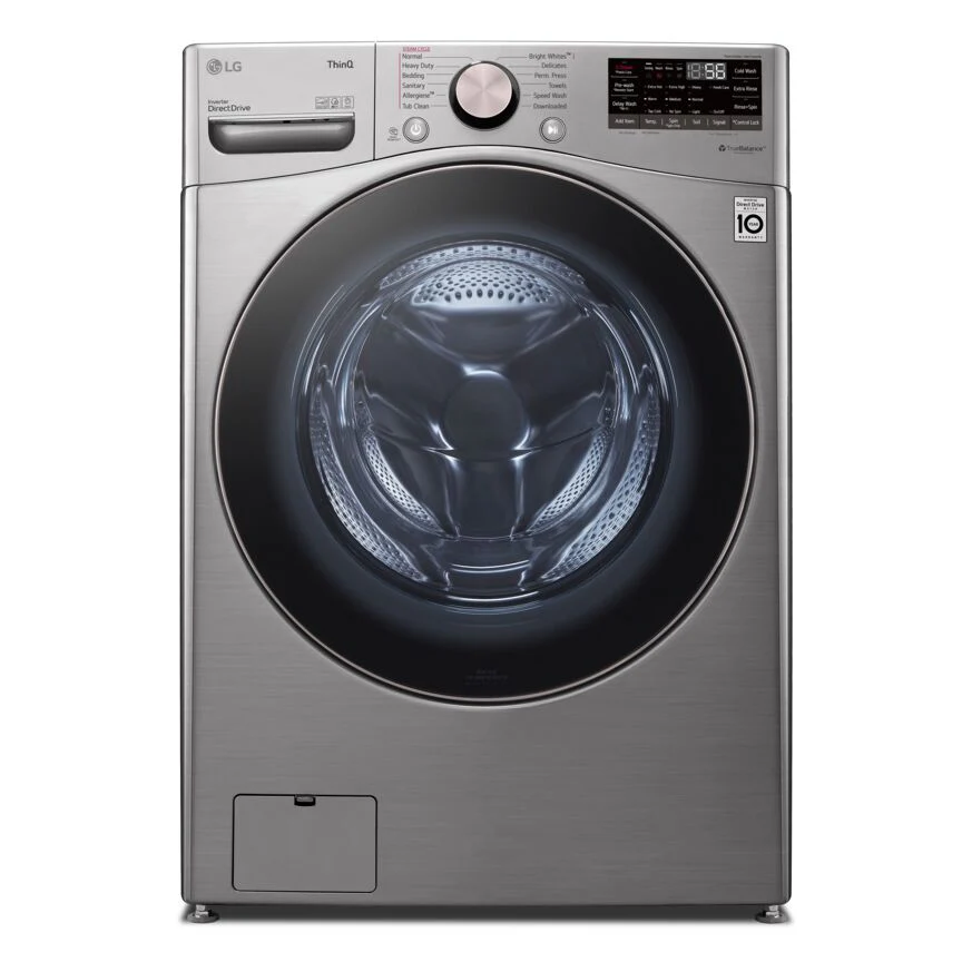 LG Graphite Steel Front Load Steam Washer with AI DD (5.2 Cu. Ft) - WM3850HVA - Image 2