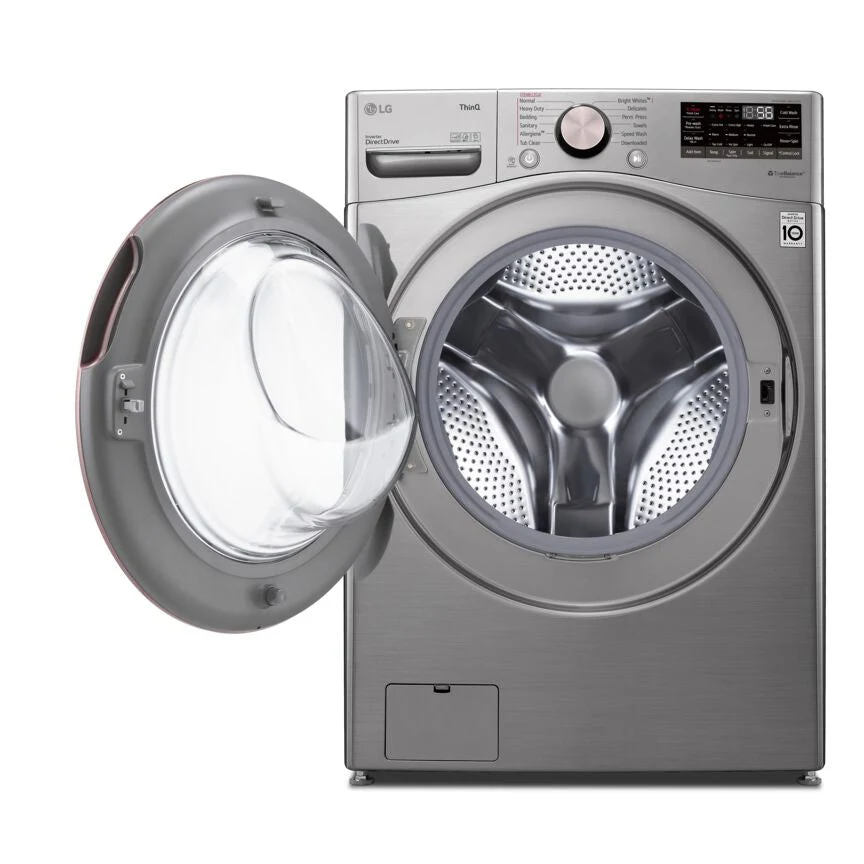 LG Graphite Steel Front Load Steam Washer with AI DD (5.2 Cu. Ft) - WM3850HVA - Image 3