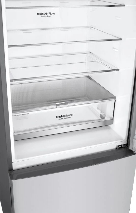 LG Platinum Silver 28" Counter Depth Bottom Freezer Refrigerator with Door Cooling and Flip-up Shelf (15 Cu.Ft) - LBNC15251V - Image 10